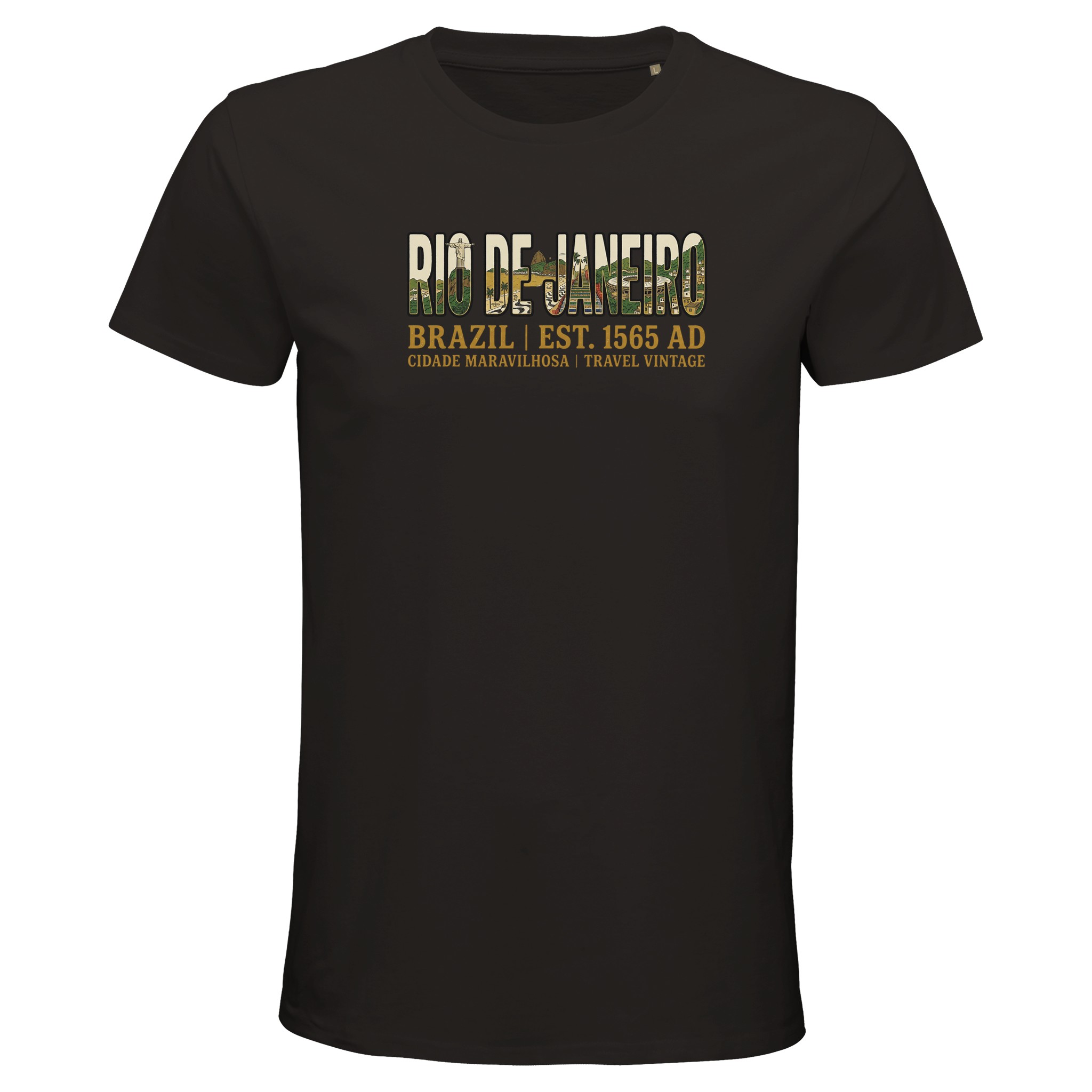 T-shirt Rio de Janeiro homme bio ajusté T-shirt Rio de Janeiro homme bio ajusté, coloris Deep Black