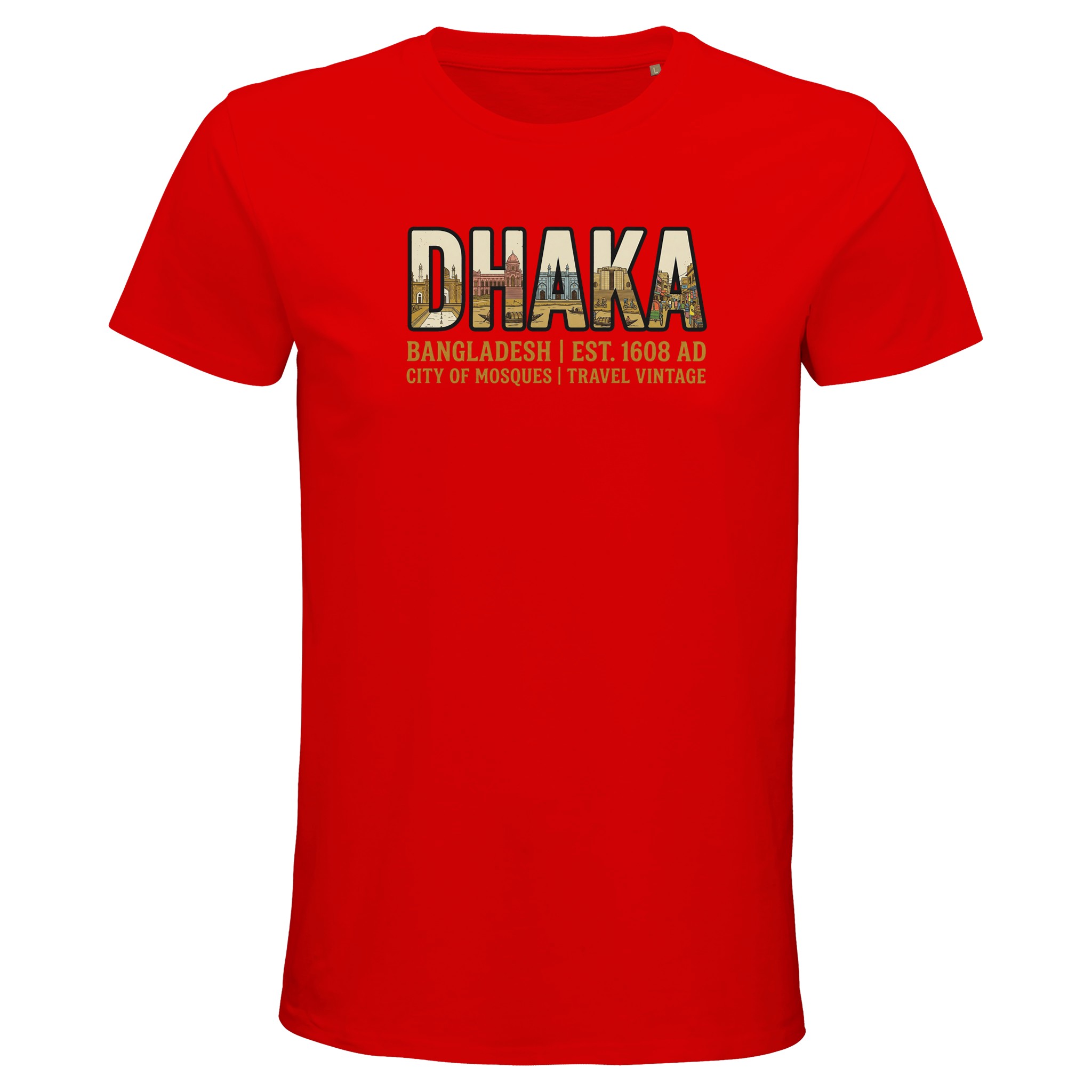 T-shirt Dhaka homme bio ajusté T-shirt Dhaka homme bio ajusté, coloris Bright Red