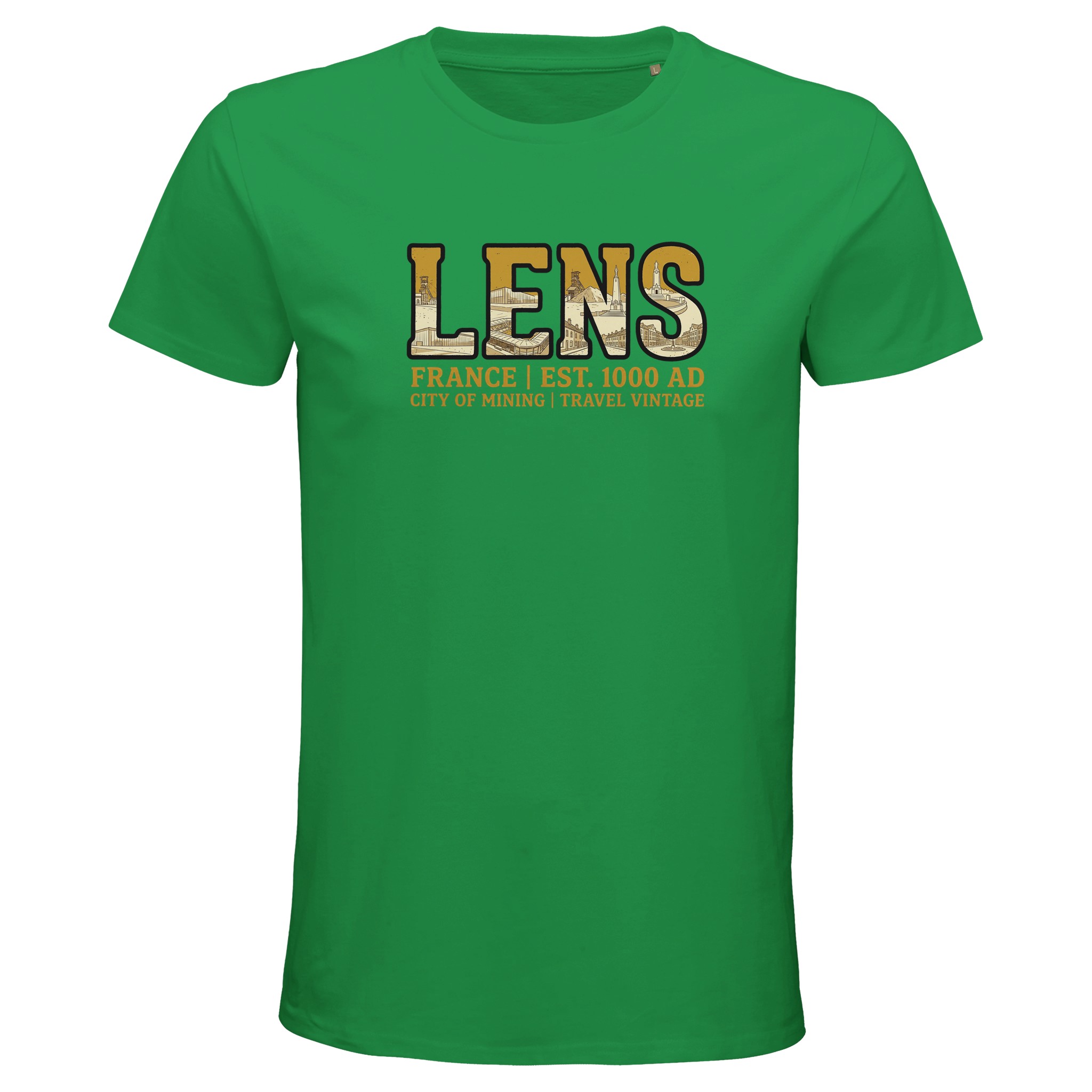 T-shirt Lens homme bio ajusté ville minière T-shirt Lens homme bio ajusté ville minière