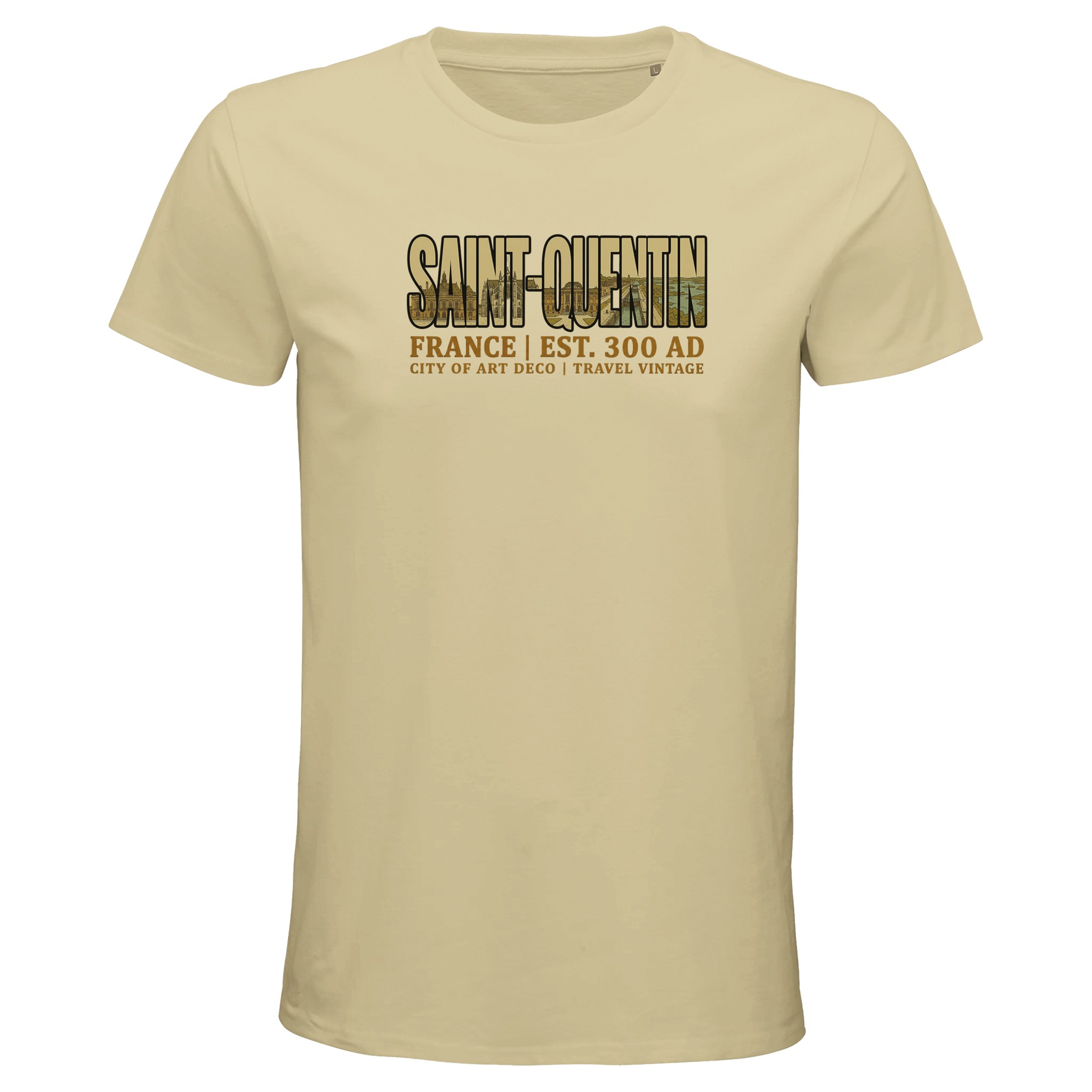 T-shirt Saint-Quentin homme bio ajusté T-shirt Saint-Quentin homme bio ajusté