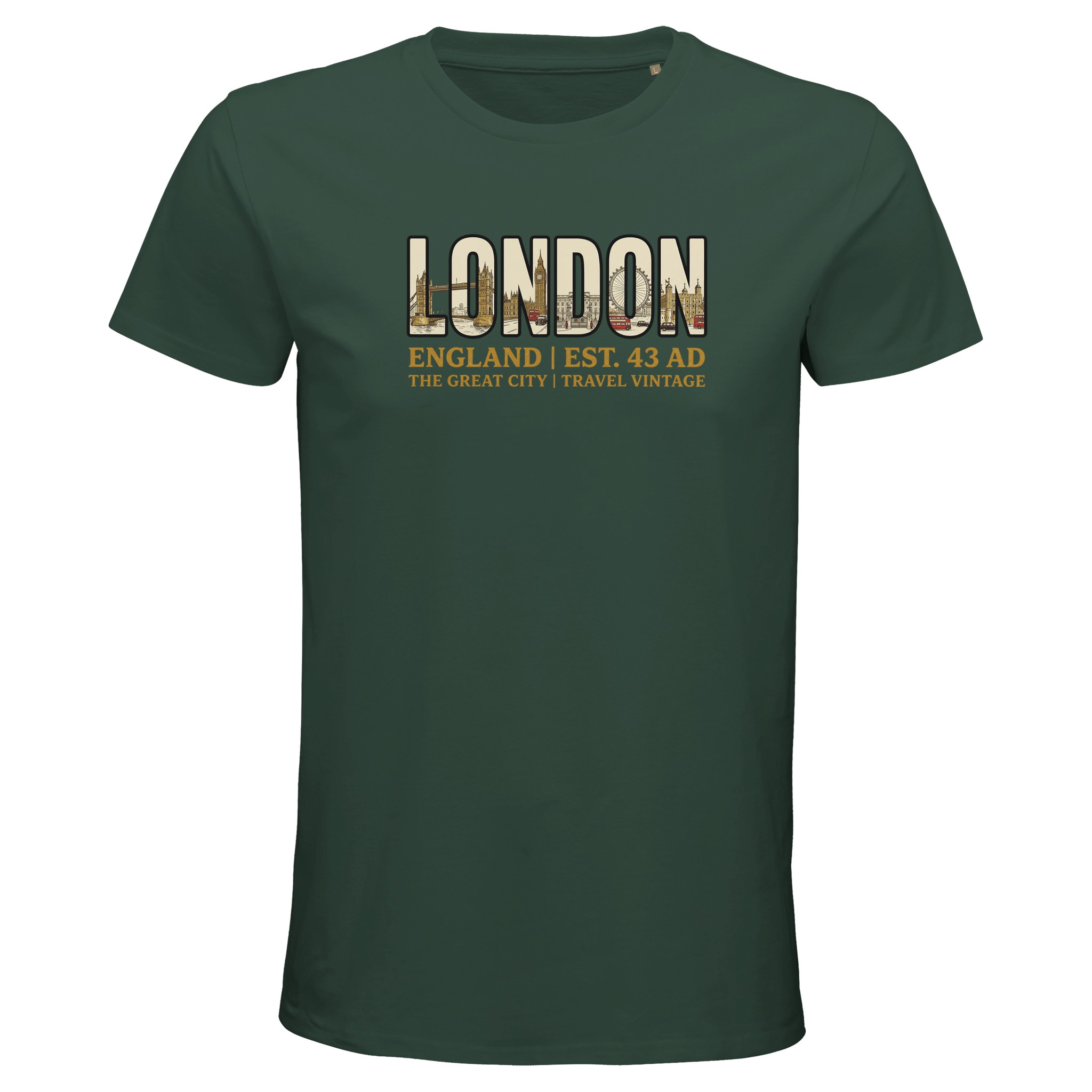 T-shirt London homme bio ajusté T-shirt London homme bio ajusté