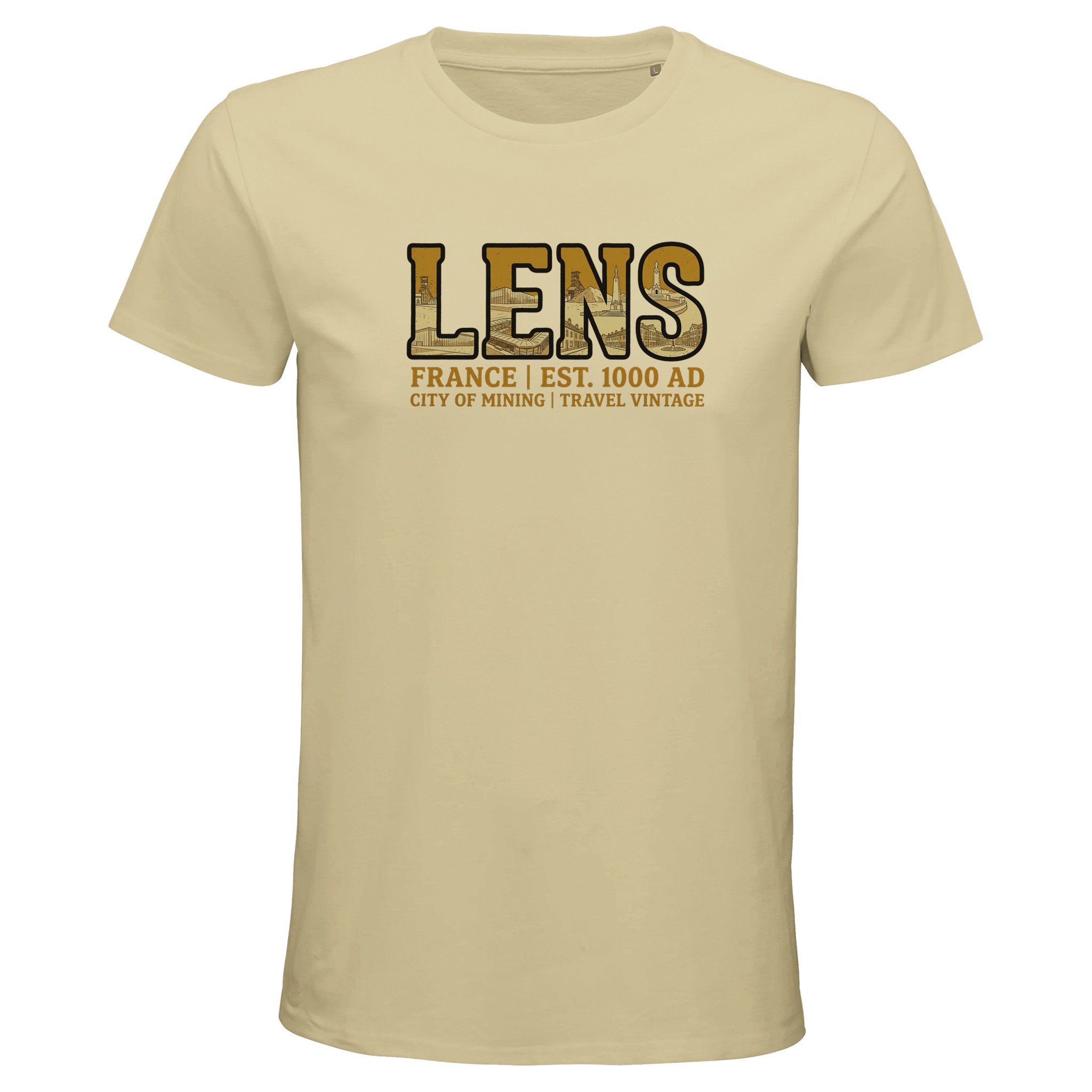 T-shirt Lens homme bio ajusté ville minière T-shirt Lens homme bio ajusté ville minière