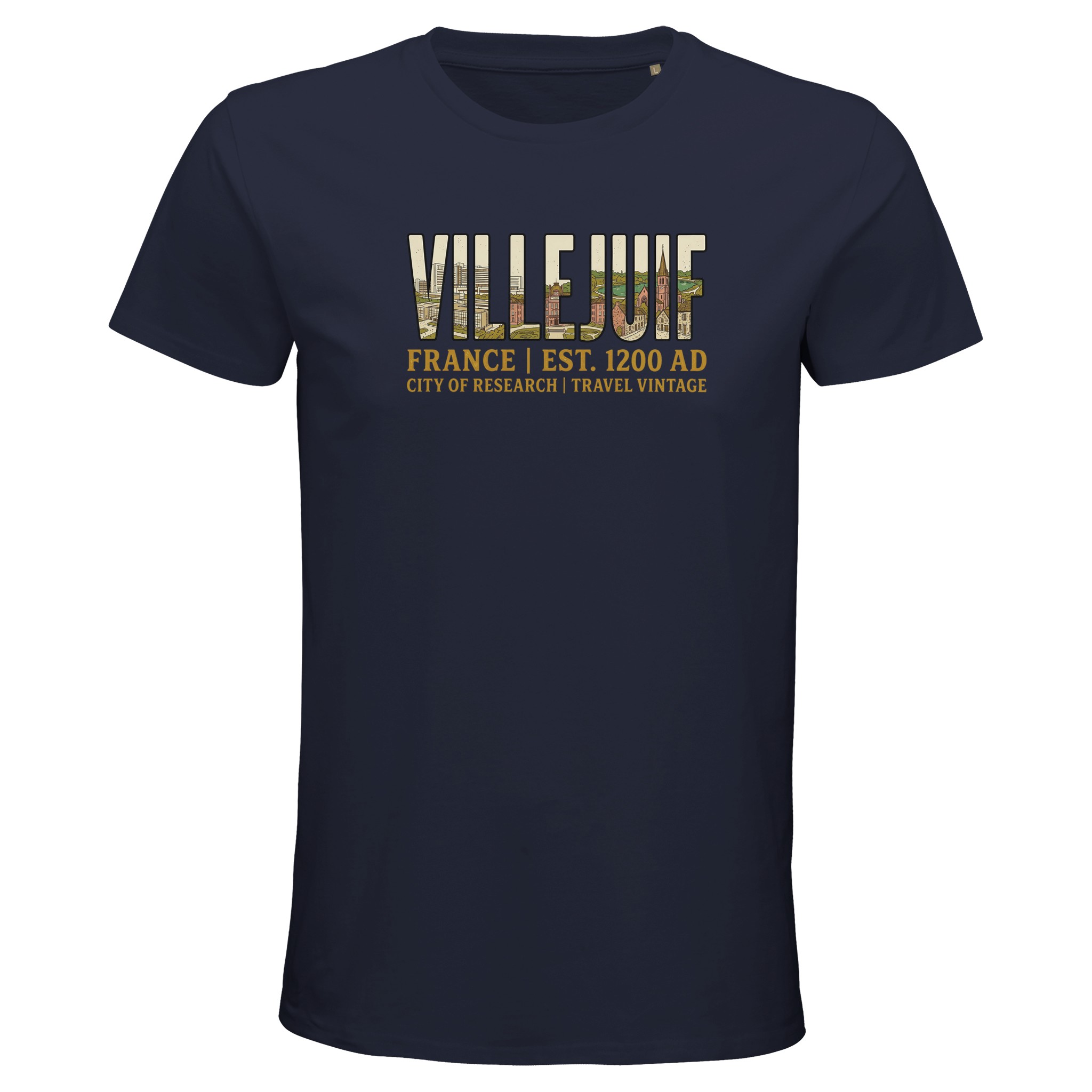 T-shirt Villejuif homme bio ajusté T-shirt Villejuif homme bio ajusté
