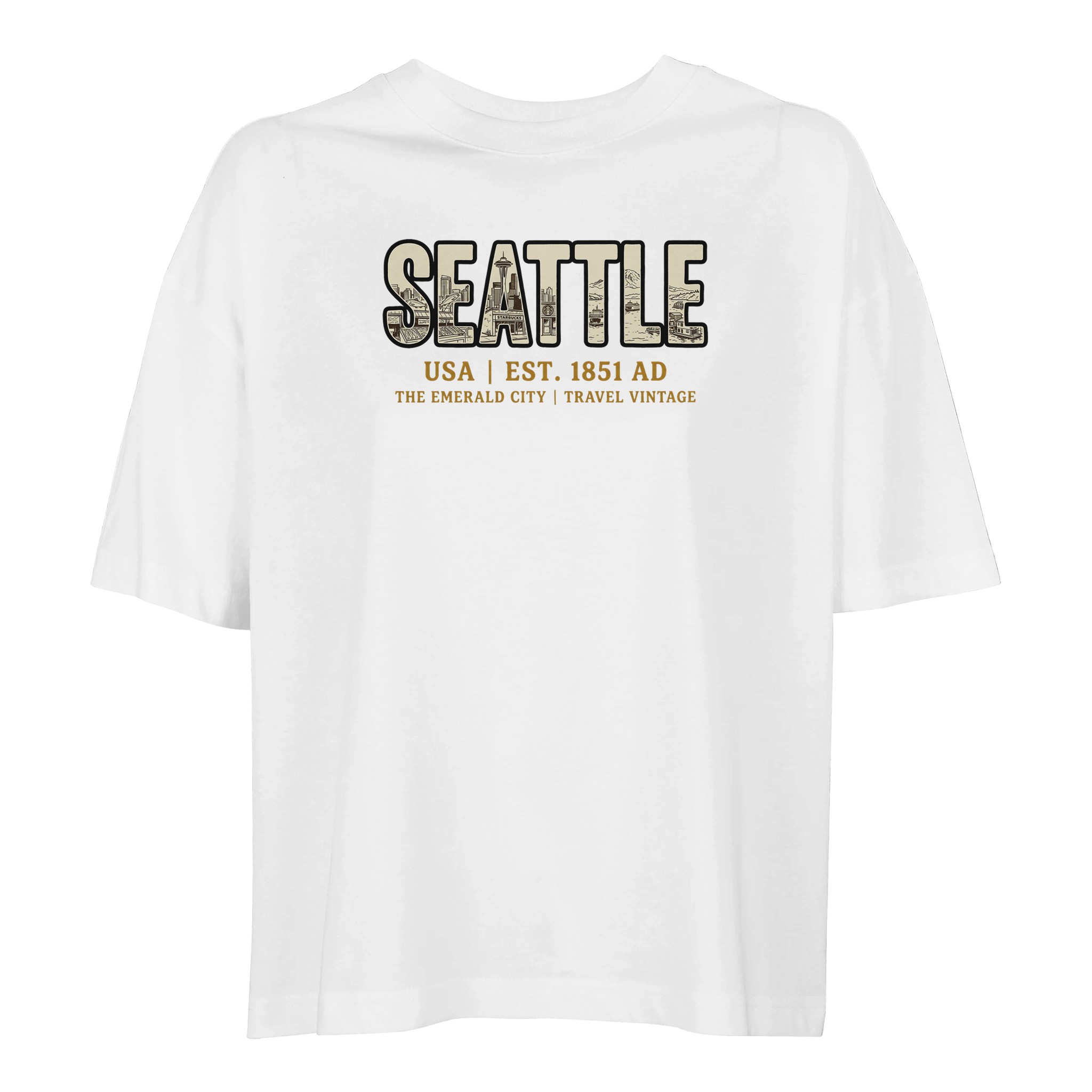 T-shirt Seattle femme ample coton bio conversion T-shirt Seattle femme ample coton bio conversion
