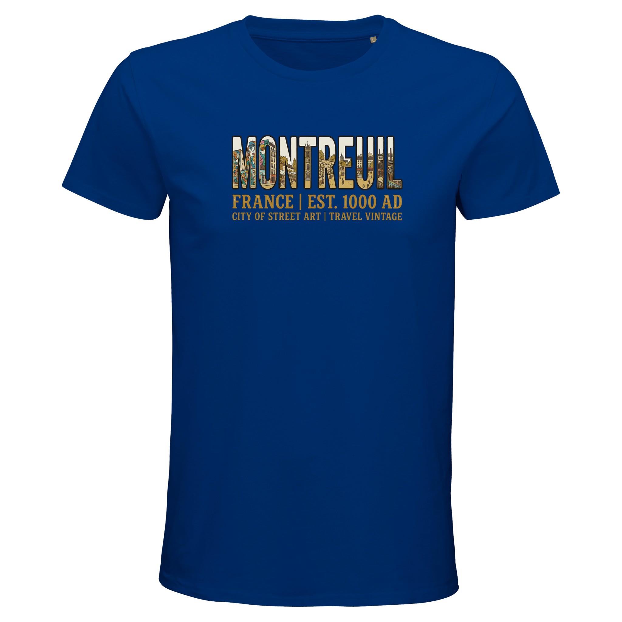 T-shirt Montreuil homme bio ajusté street art T-shirt Montreuil homme bio ajusté street art
