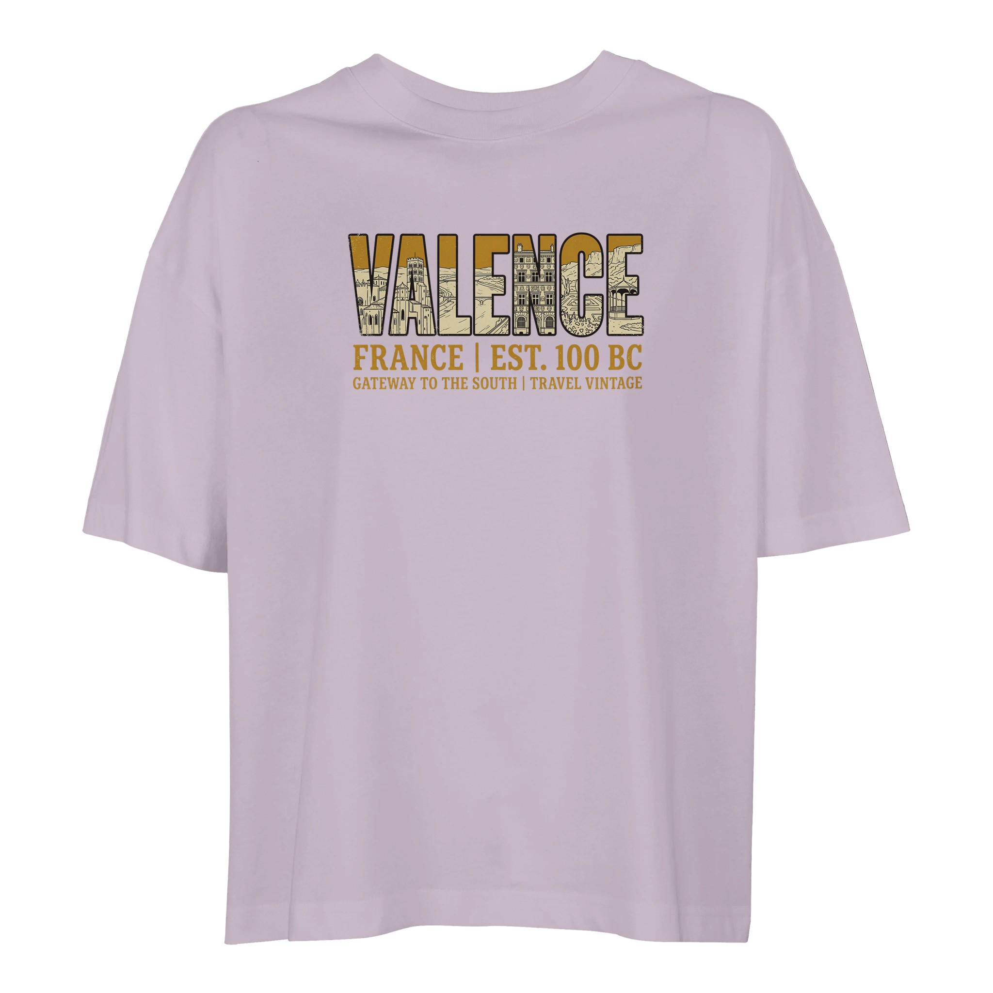 T-shirt Valence femme ample coton bio ville T-shirt Valence femme ample coton bio ville