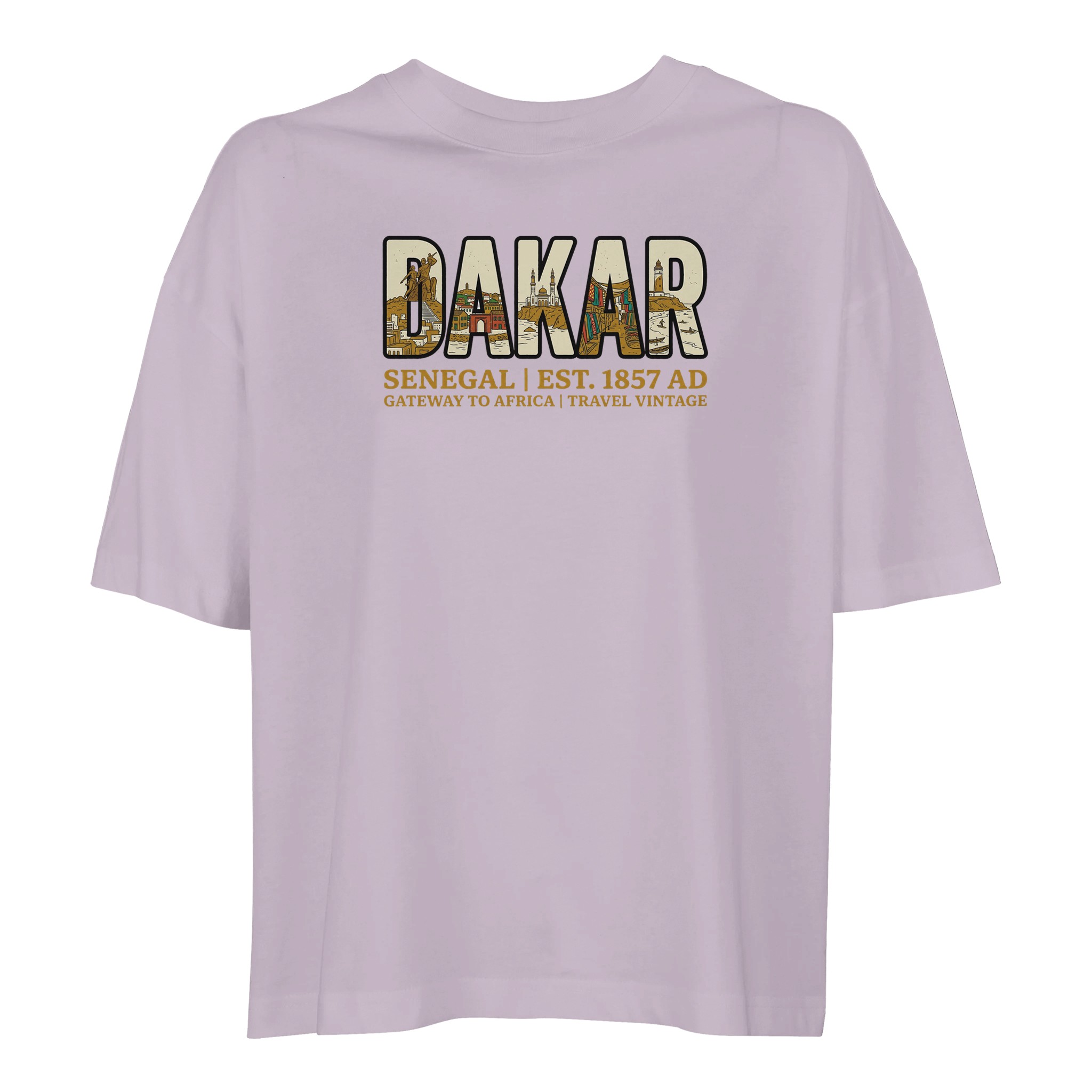 T-shirt Dakar femme ample coton en conversion bio T-shirt Dakar femme ample coton en conversion bio, coloris lilak