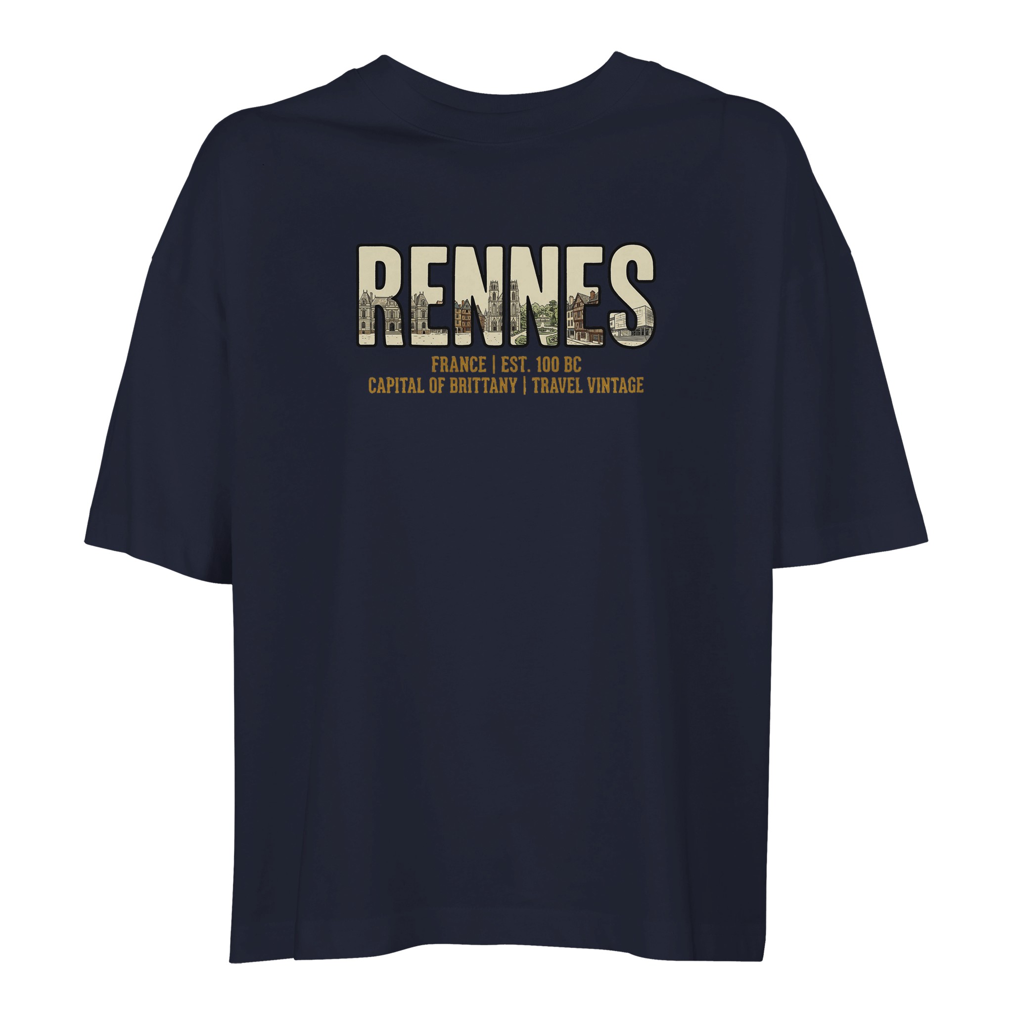 T-shirt Rennes femme ample coton bio conversion T-shirt Rennes femme ample coton bio conversion