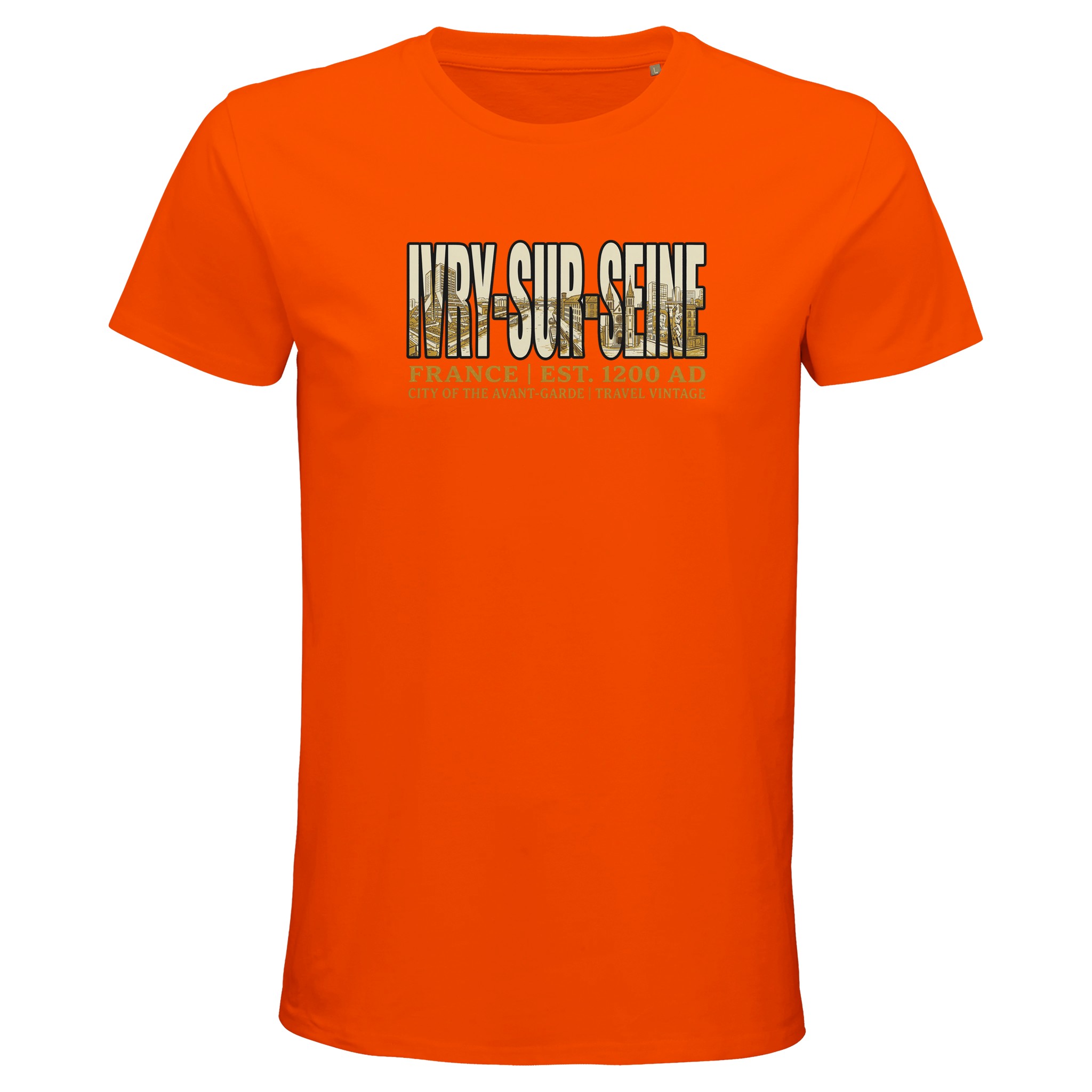 T-shirt Ivry-sur-Seine homme bio ajusté ville T-shirt Ivry-sur-Seine homme bio ajusté ville