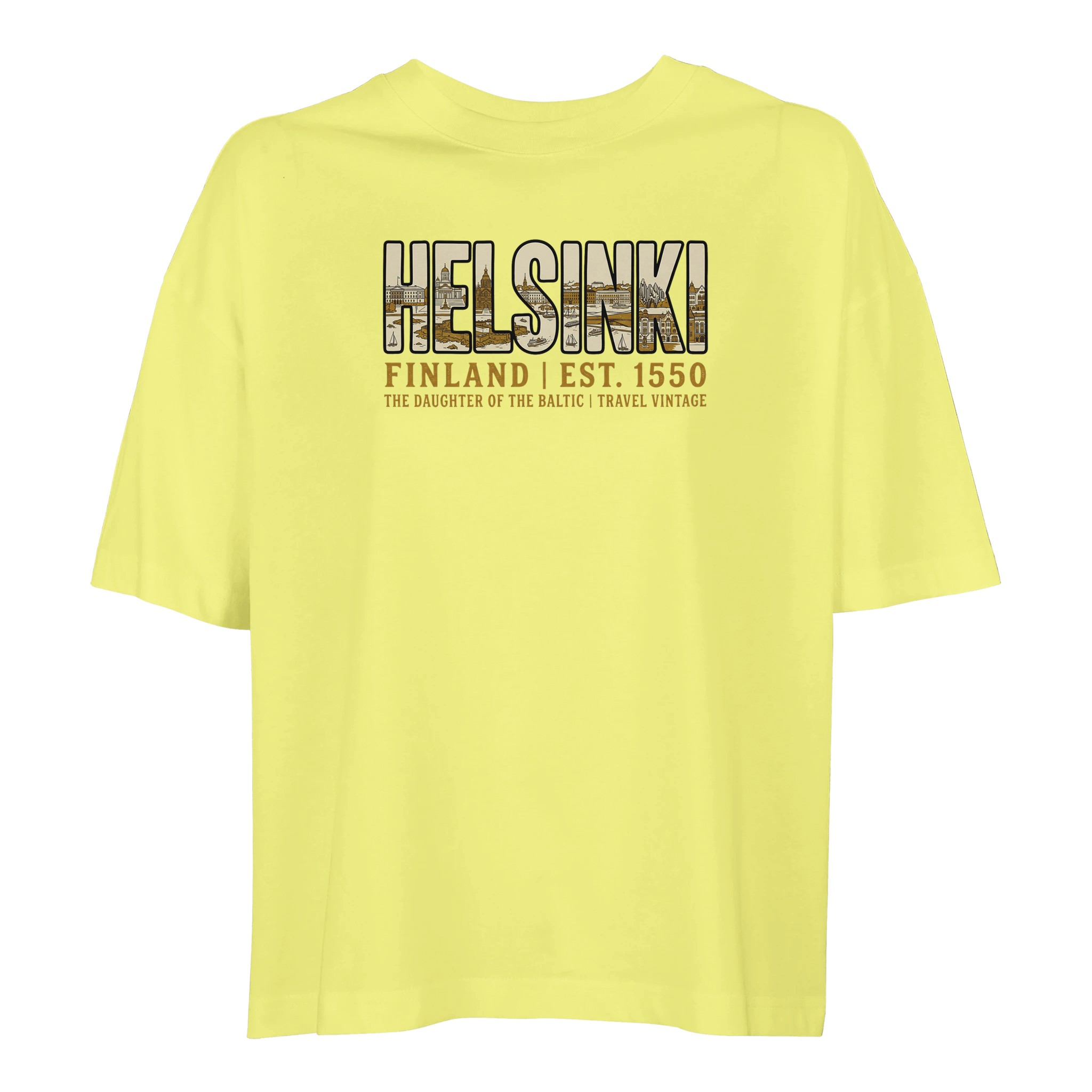 T-shirt Helsinki femme ample coton bio conversion T-shirt Helsinki femme ample coton bio conversion, coloris Jaune clair
