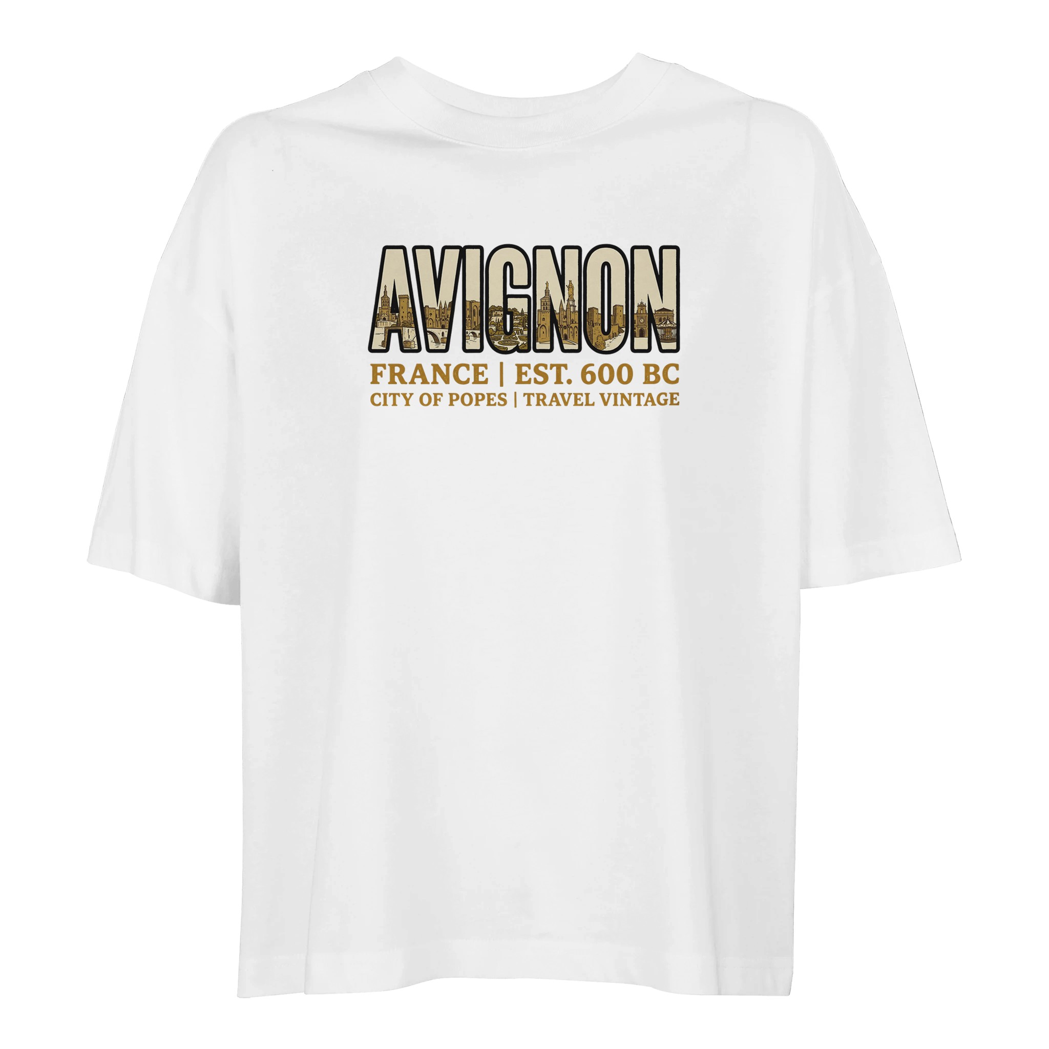T-shirt Avignon femme ample coton bio ville T-shirt Avignon femme ample coton bio ville