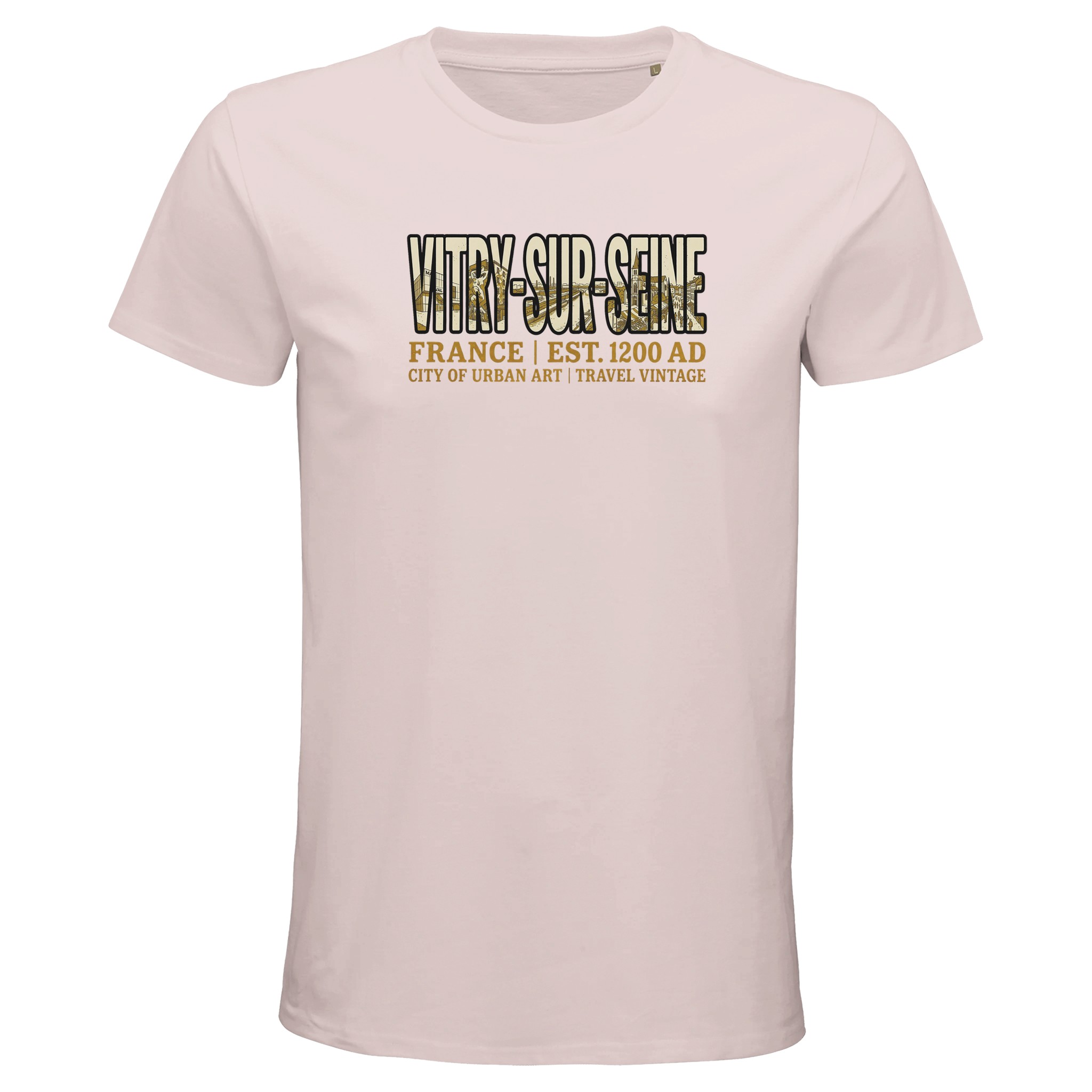 T-shirt Vitry-sur-Seine homme bio ajusté urbain T-shirt Vitry-sur-Seine homme bio ajusté urbain