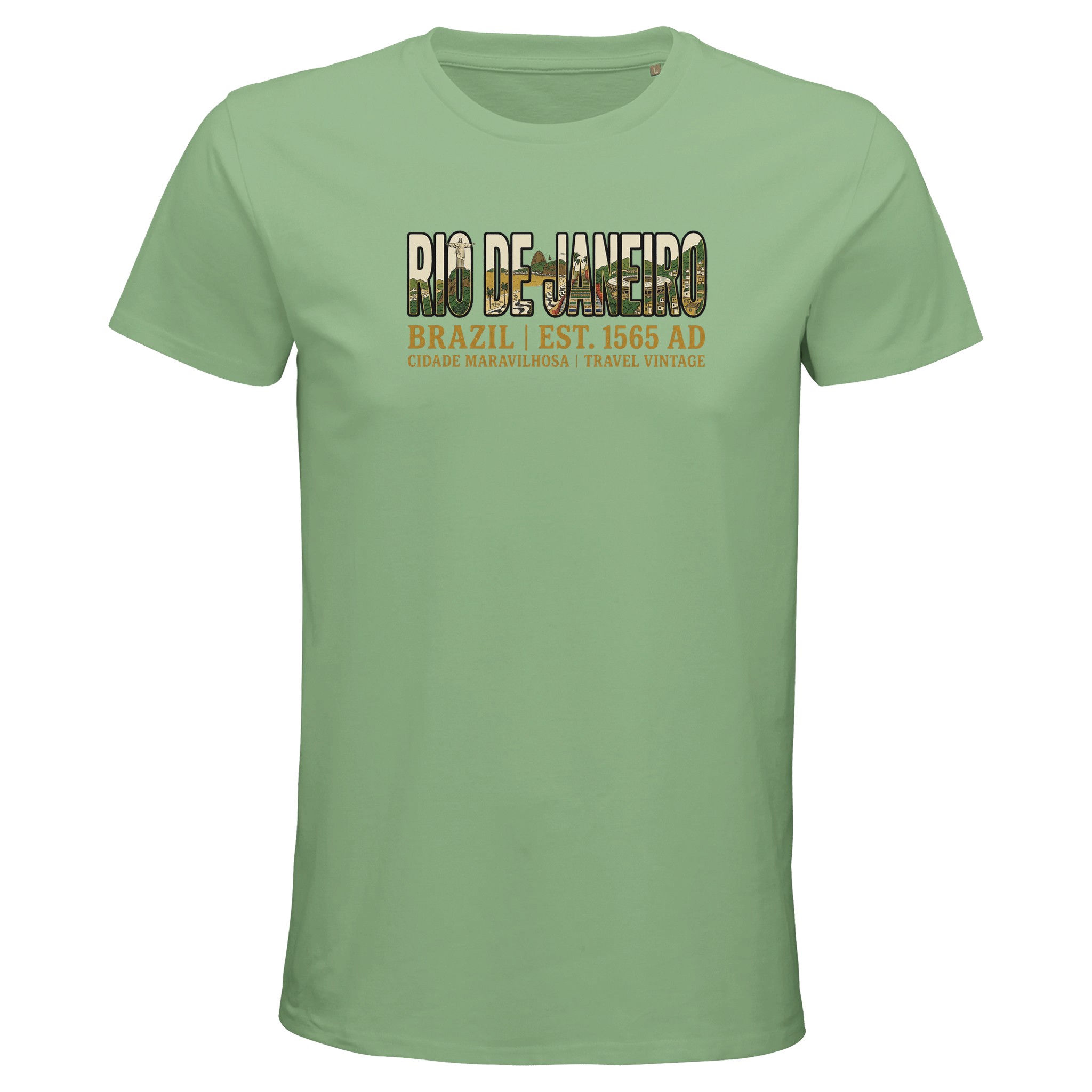 T-shirt Rio de Janeiro homme bio ajusté T-shirt Rio de Janeiro homme bio ajusté, coloris apple green