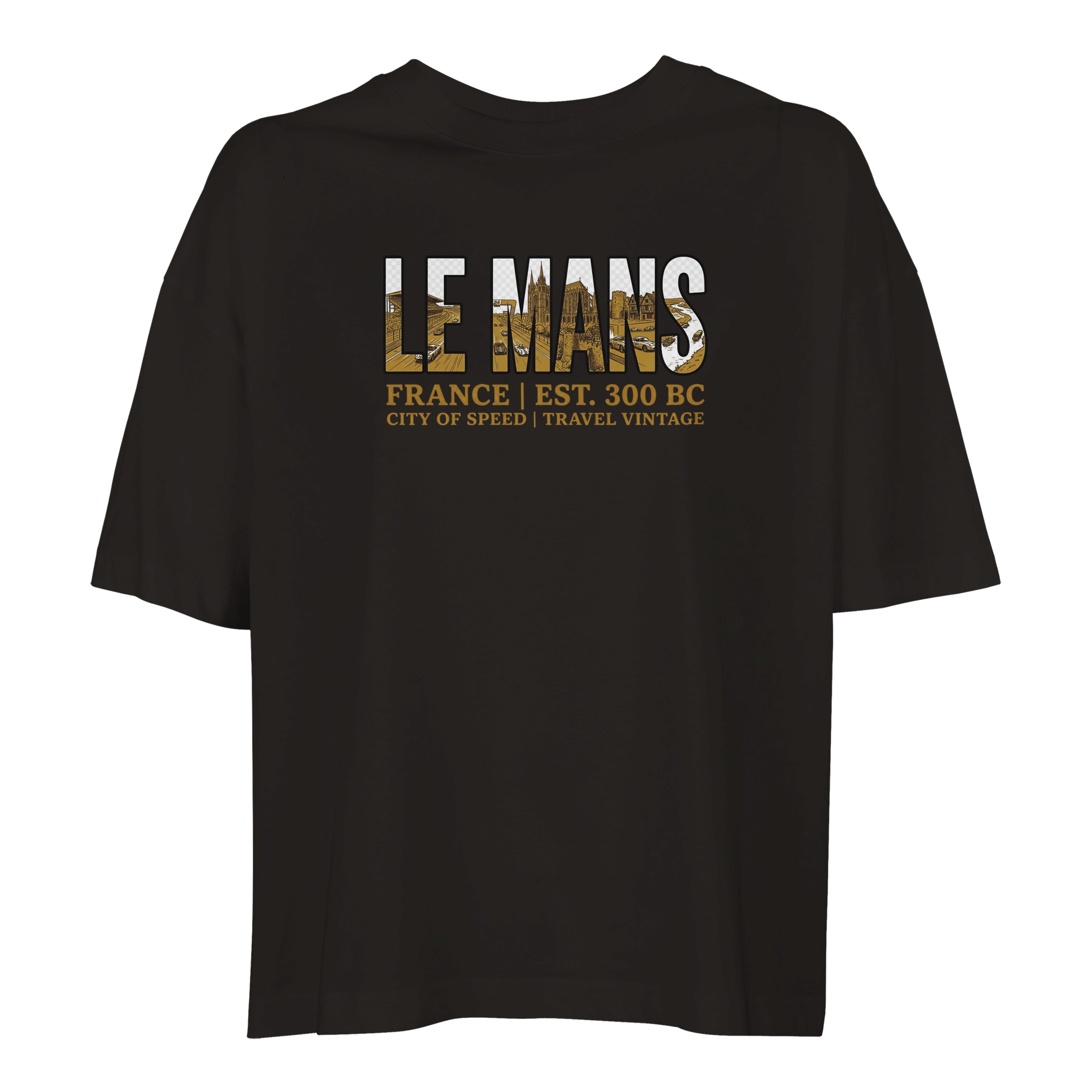 T-shirt Le Mans femme ample coton bio ville T-shirt Le Mans femme ample coton bio ville