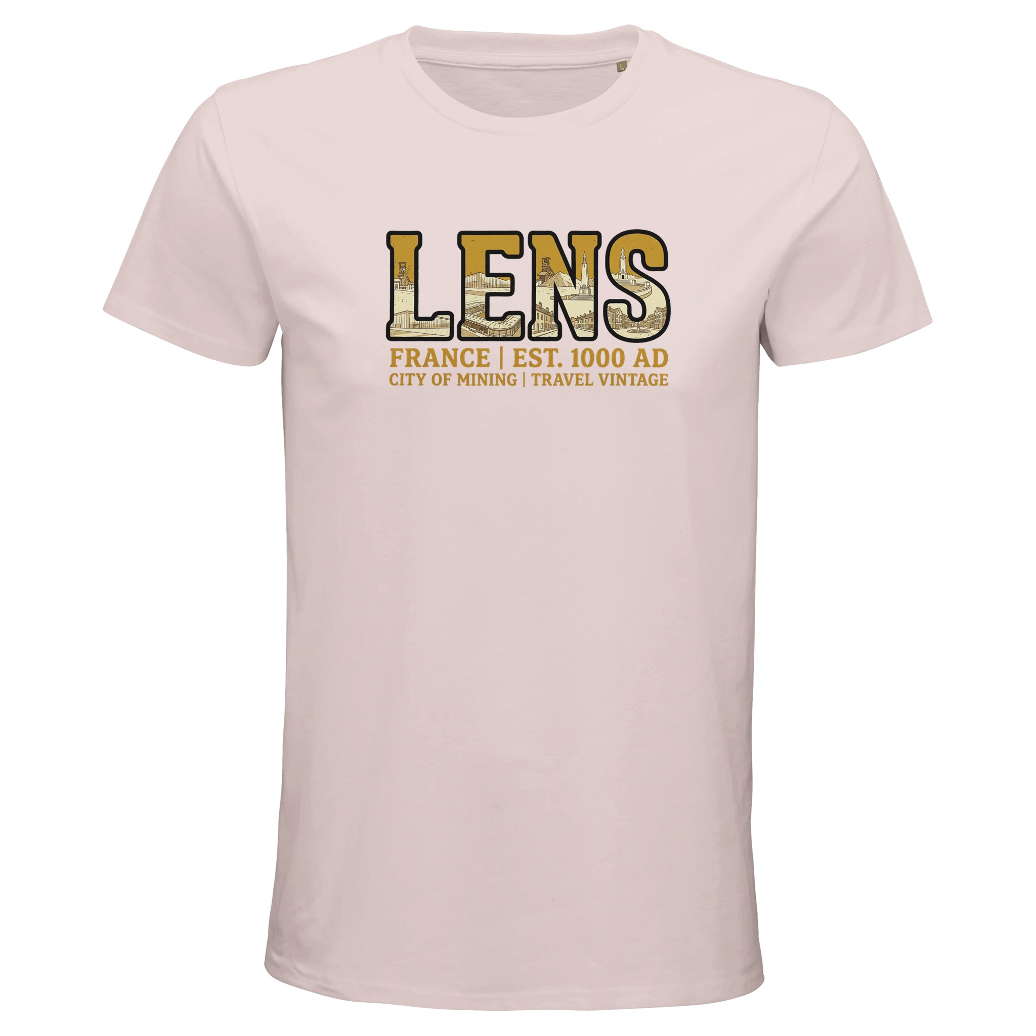 T-shirt Lens homme bio ajusté ville minière T-shirt Lens homme bio ajusté ville minière
