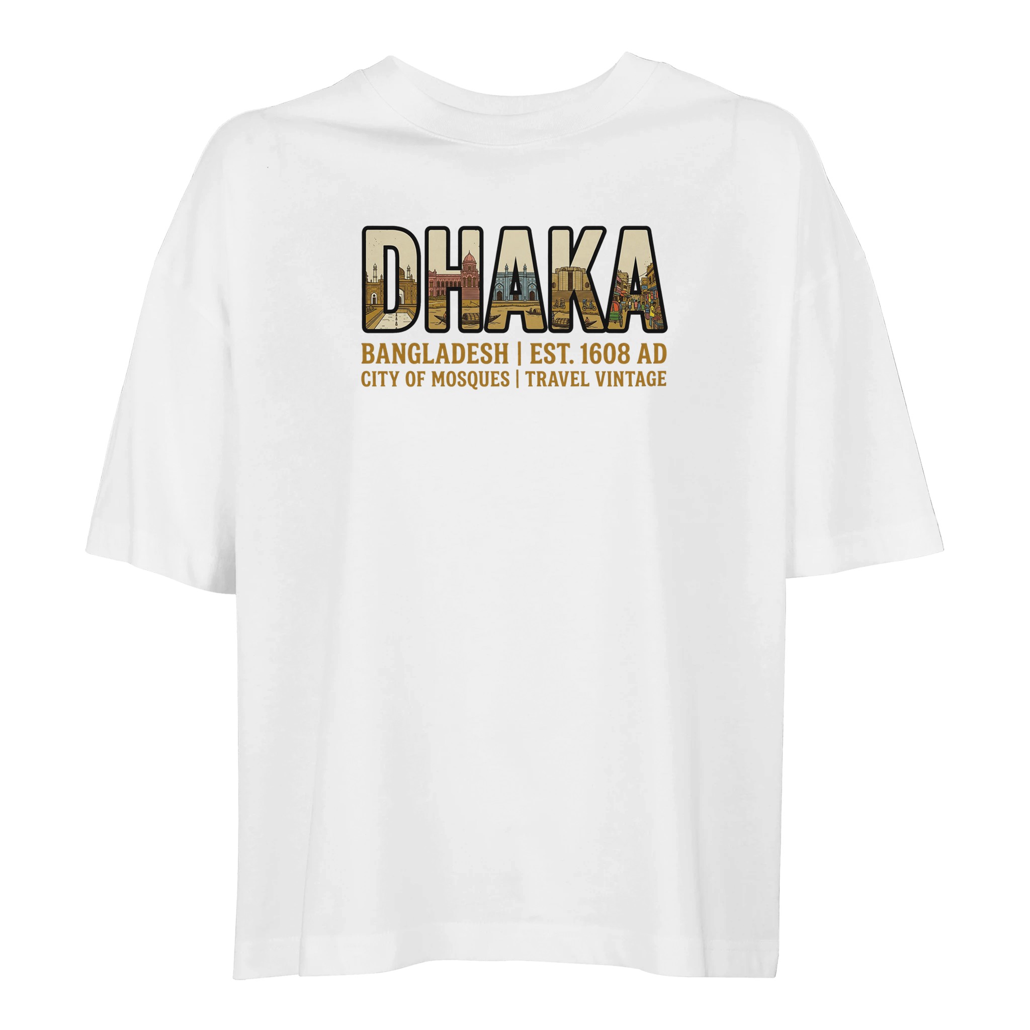 T-shirt Dhaka femme ample coton bio conversion T-shirt Dhaka femme ample coton bio conversion, coloris Blanc