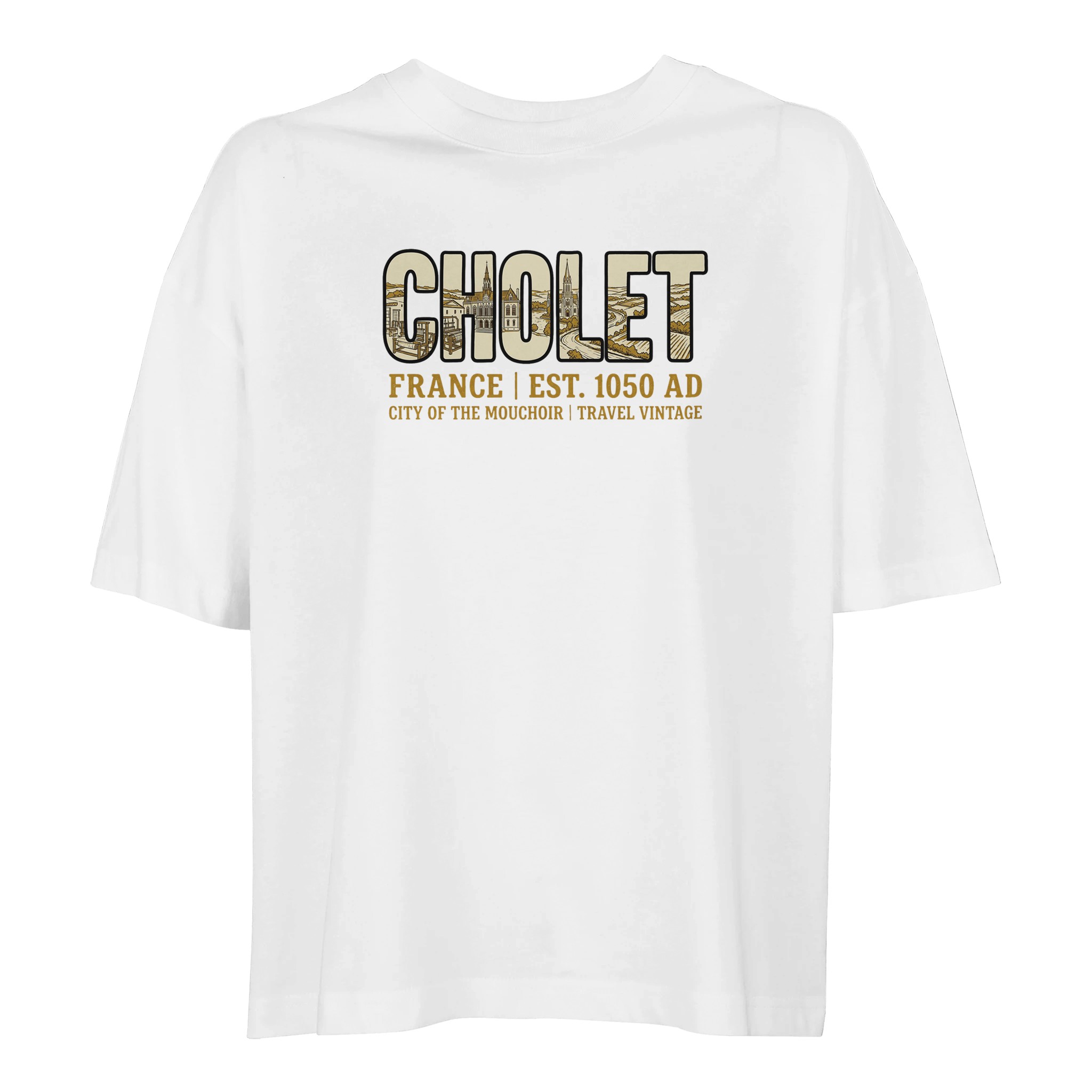 T-shirt Cholet femme ample coton bio ville tendance T-shirt Cholet femme ample coton bio ville tendance