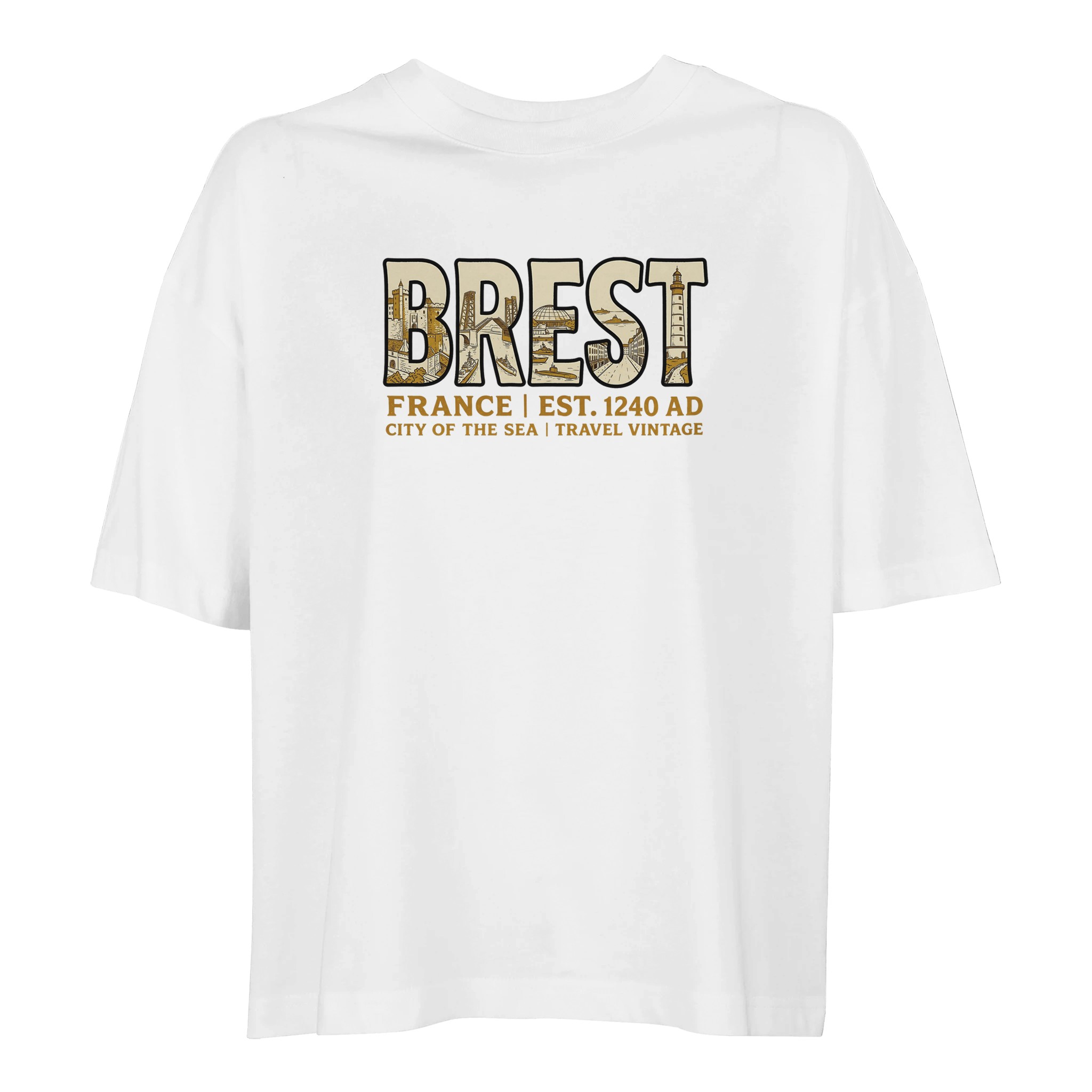 T-shirt Brest femme ample coton bio en conversion T-shirt Brest femme ample coton bio en conversion