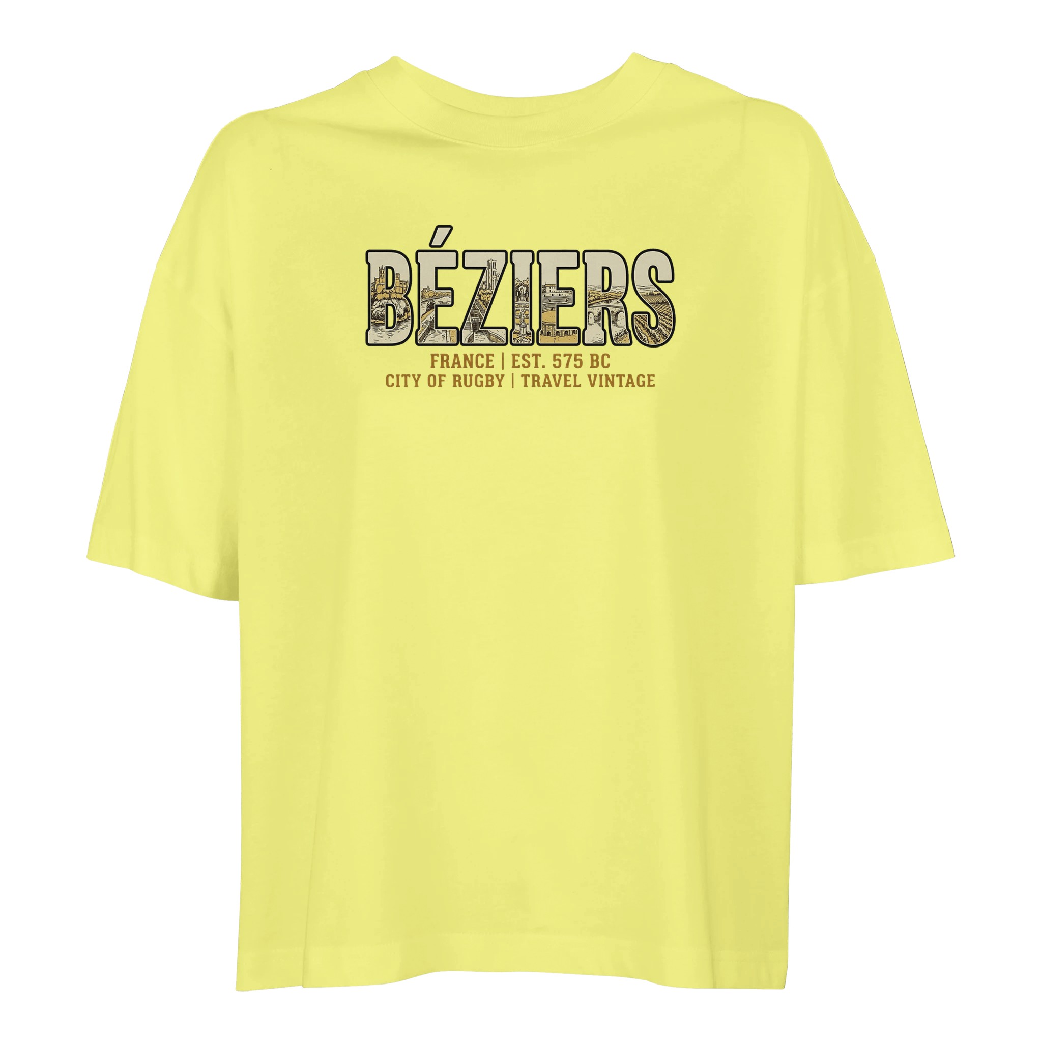 T-shirt Béziers femme ample coton bio ville rugby T-shirt Béziers femme ample coton bio ville rugby