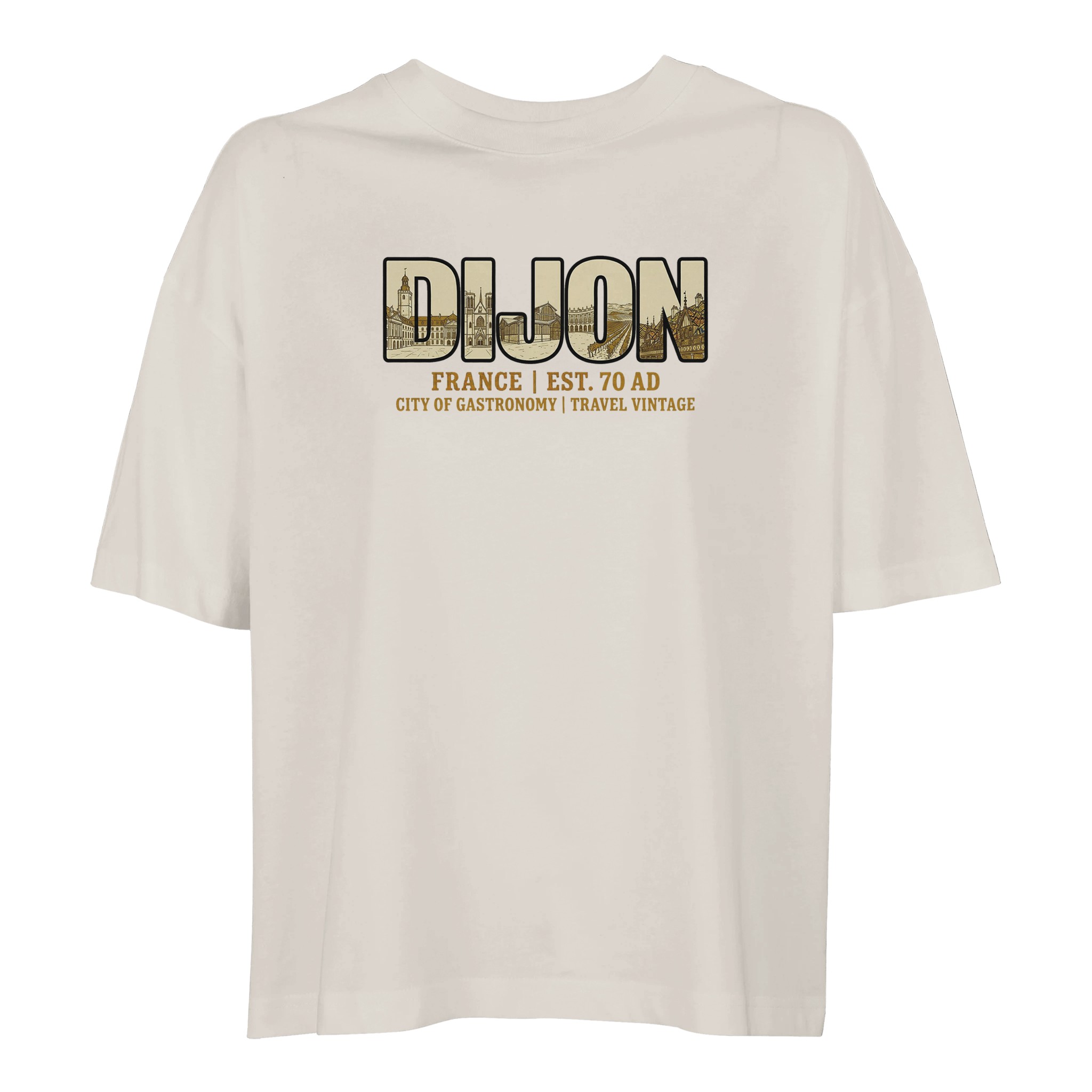 T-shirt Dijon femme ample coton bio ville tendance T-shirt Dijon femme ample coton bio ville tendance