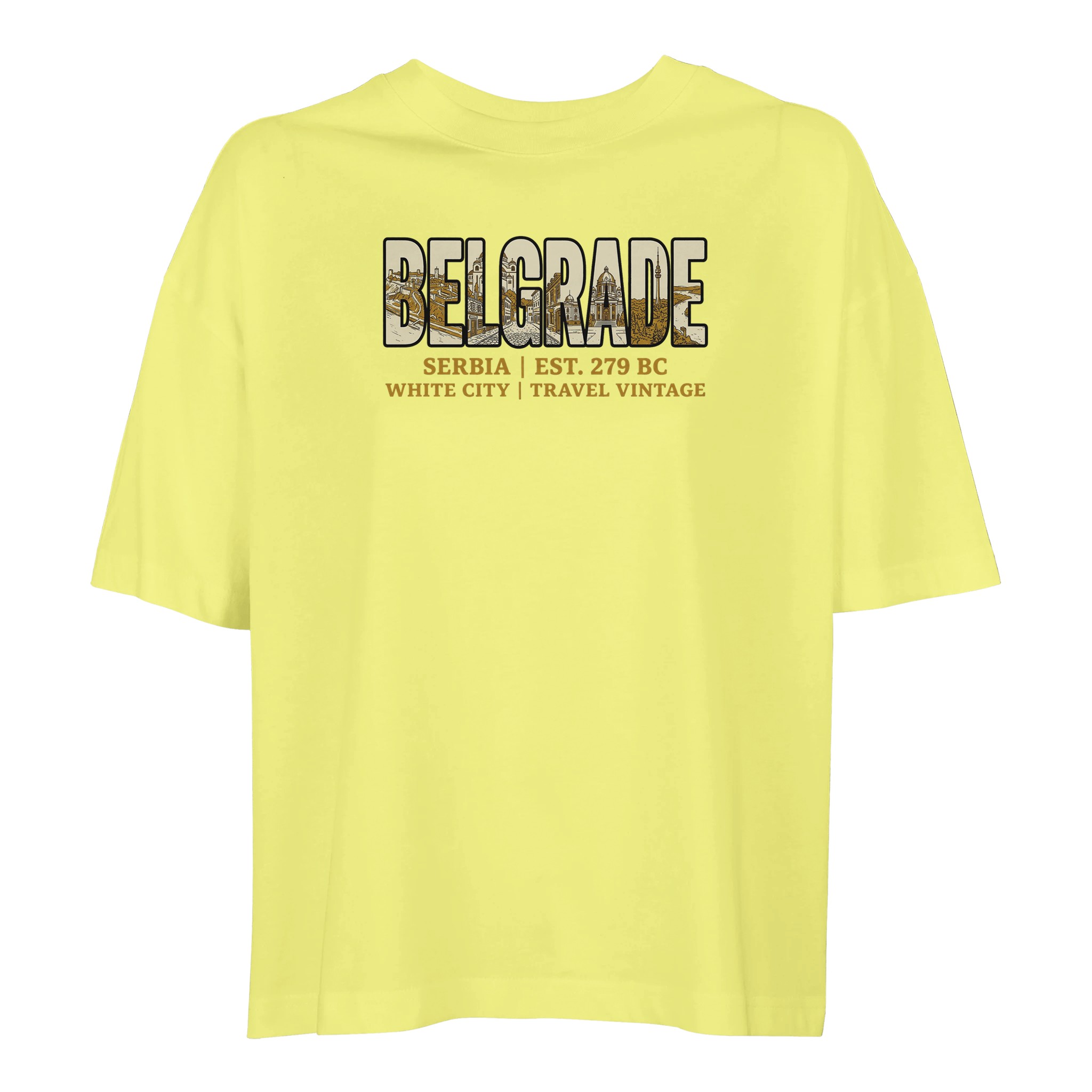 T-shirt Belgrade femme ample coton bio T-shirt Belgrade femme ample coton bio, coloris Jaune clair