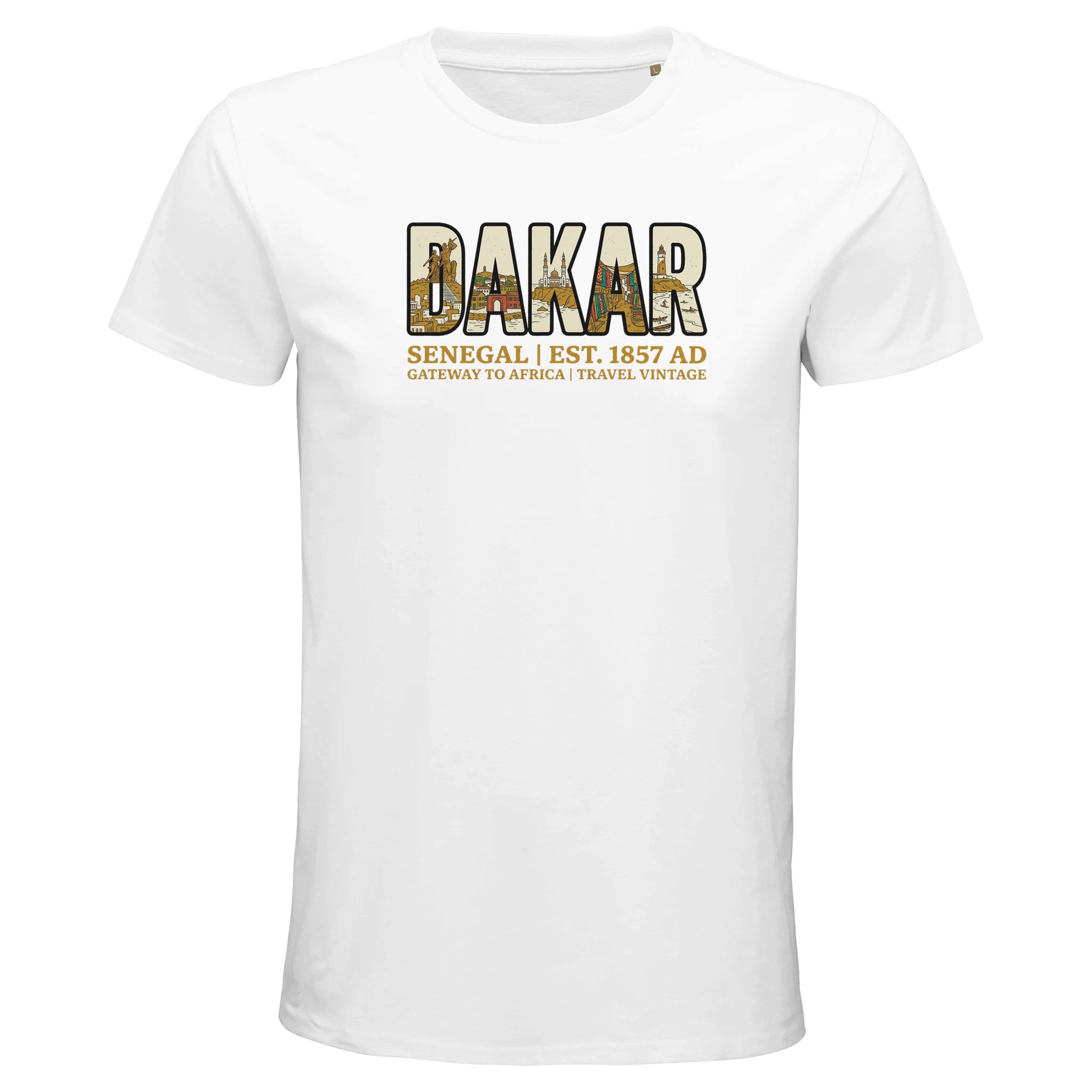 T-shirt Dakar homme bio ajusté T-shirt Dakar homme bio ajusté