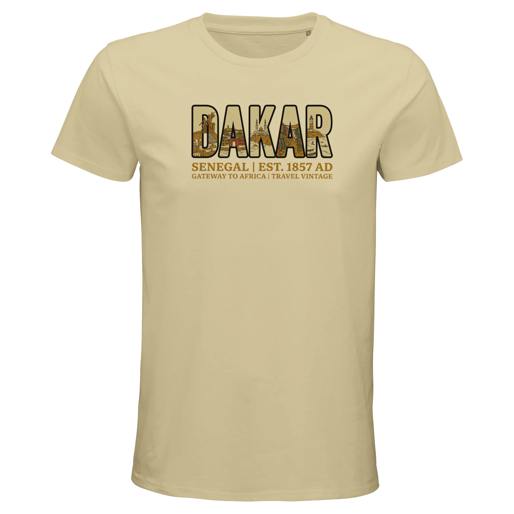 T-shirt Dakar homme bio ajusté T-shirt Dakar homme bio ajusté, coloris Natural