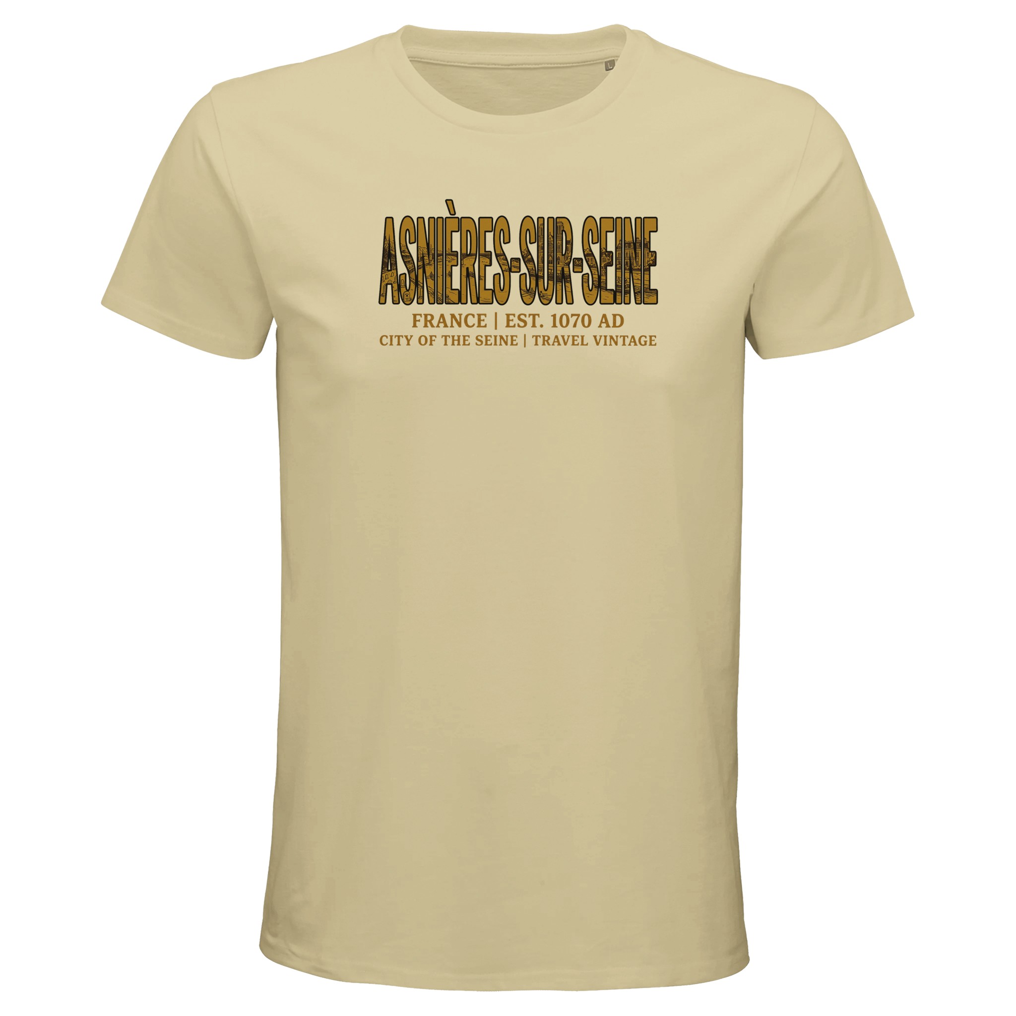 T-shirt Asnières-sur-Seine homme bio ajusté T-shirt Asnières-sur-Seine homme bio ajusté