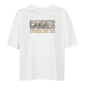 T-shirt Cannes femme ample coton bio ville cinéma T-shirt Cannes femme ample coton bio ville cinéma