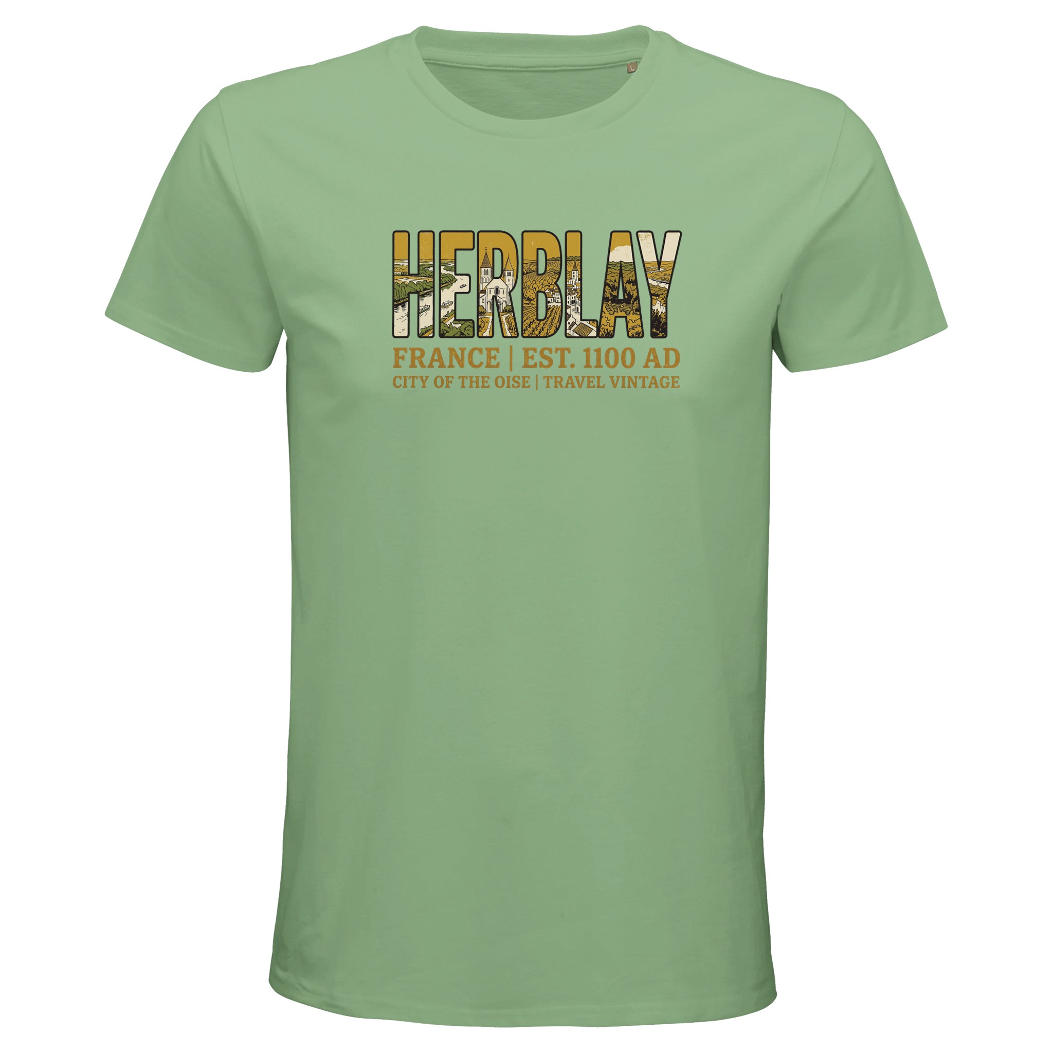 T-shirt Herblay homme bio ajusté ville de lOise T-shirt Herblay homme bio ajusté ville de lOise