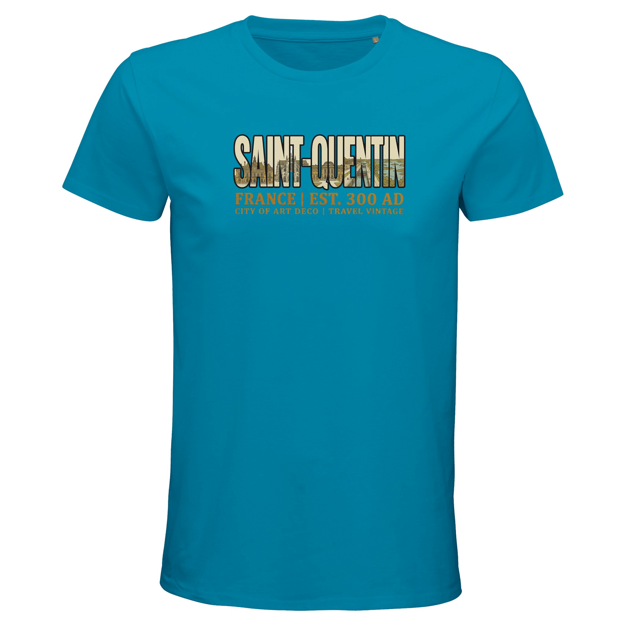 T-shirt Saint-Quentin homme bio ajusté T-shirt Saint-Quentin homme bio ajusté