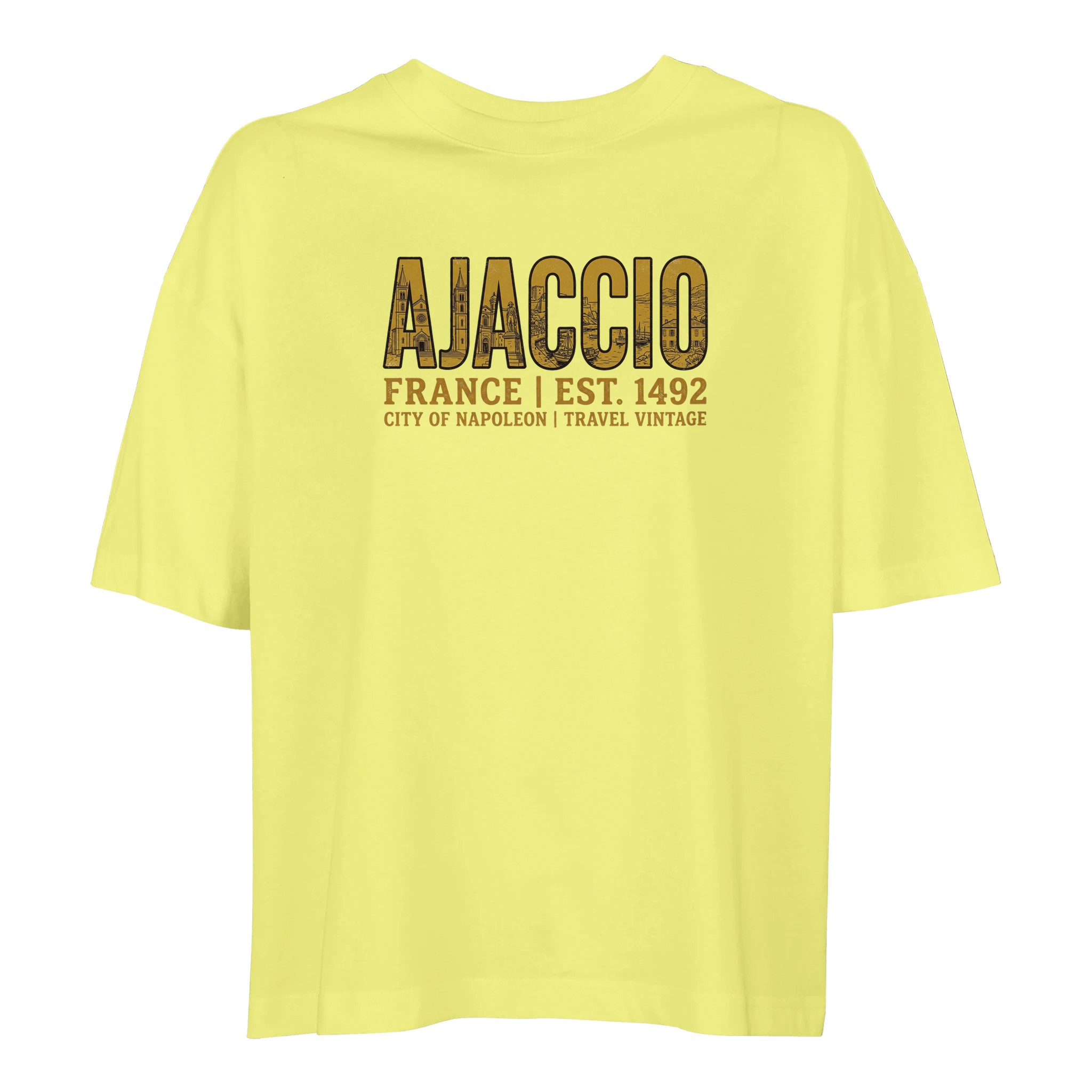 T-shirt Ajaccio femme ample coton bio ville T-shirt Ajaccio femme ample coton bio ville