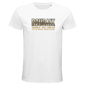 T-shirt Roubaix homme bio ajusté ville textile T-shirt Roubaix homme bio ajusté ville textile