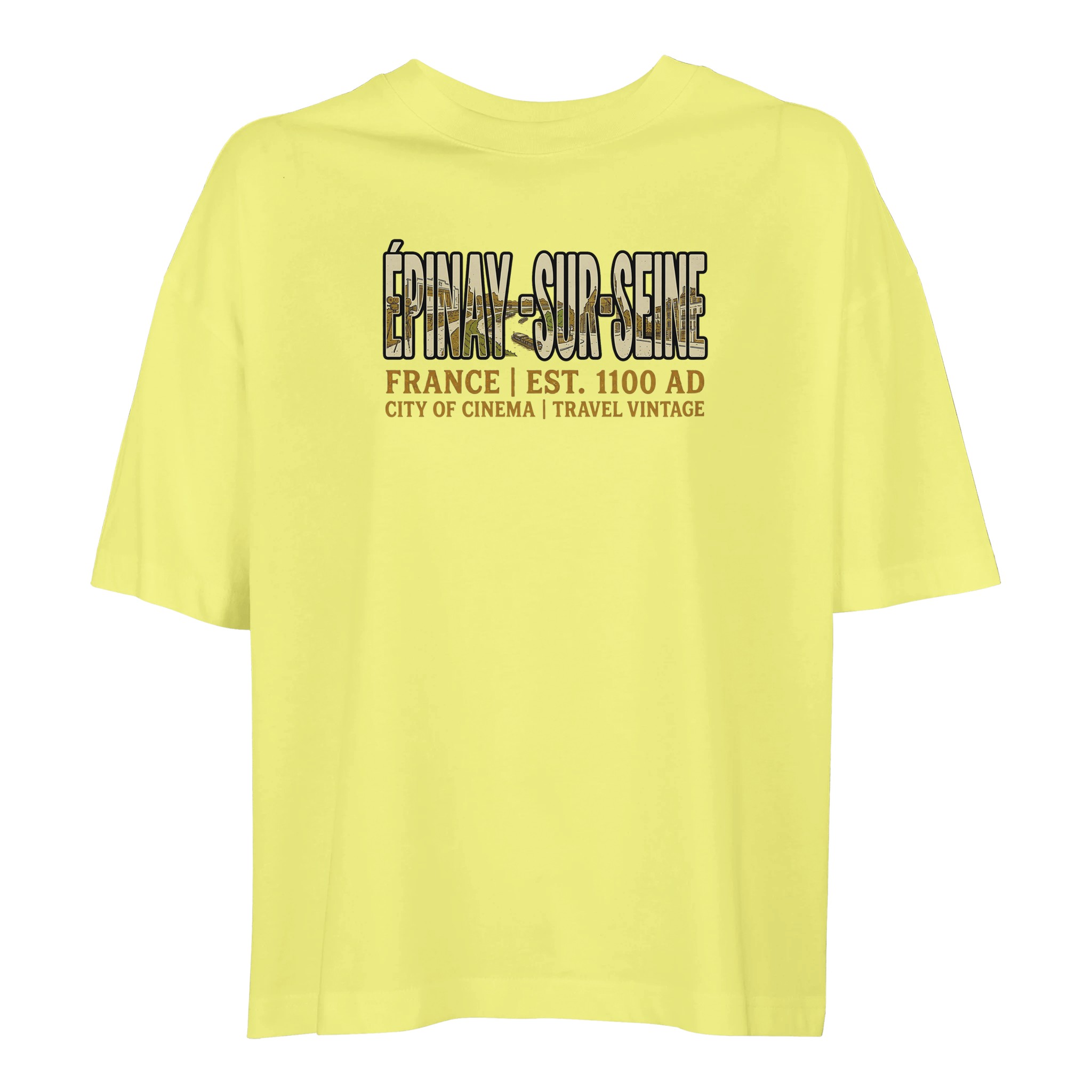 T-shirt Épinay-sur-Seine femme ample coton bio T-shirt Épinay-sur-Seine femme ample coton bio