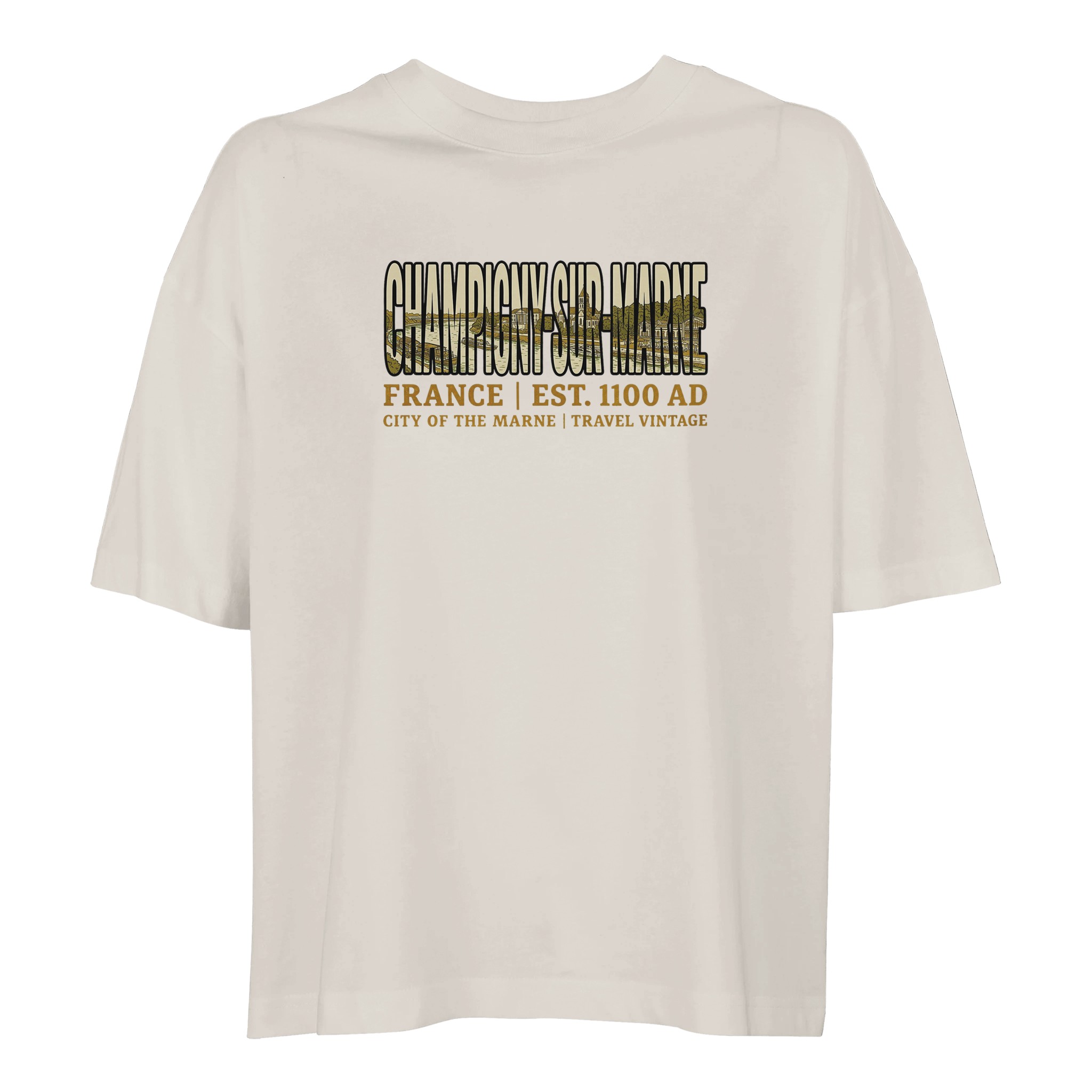 T-shirt Champigny-sur-Marne femme ample coton bio T-shirt Champigny-sur-Marne femme ample coton bio