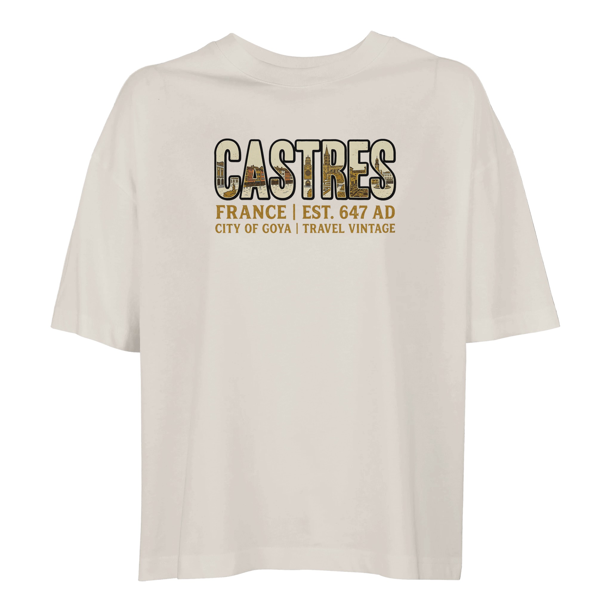 T-shirt Castres femme ample coton bio ville T-shirt Castres femme ample coton bio ville