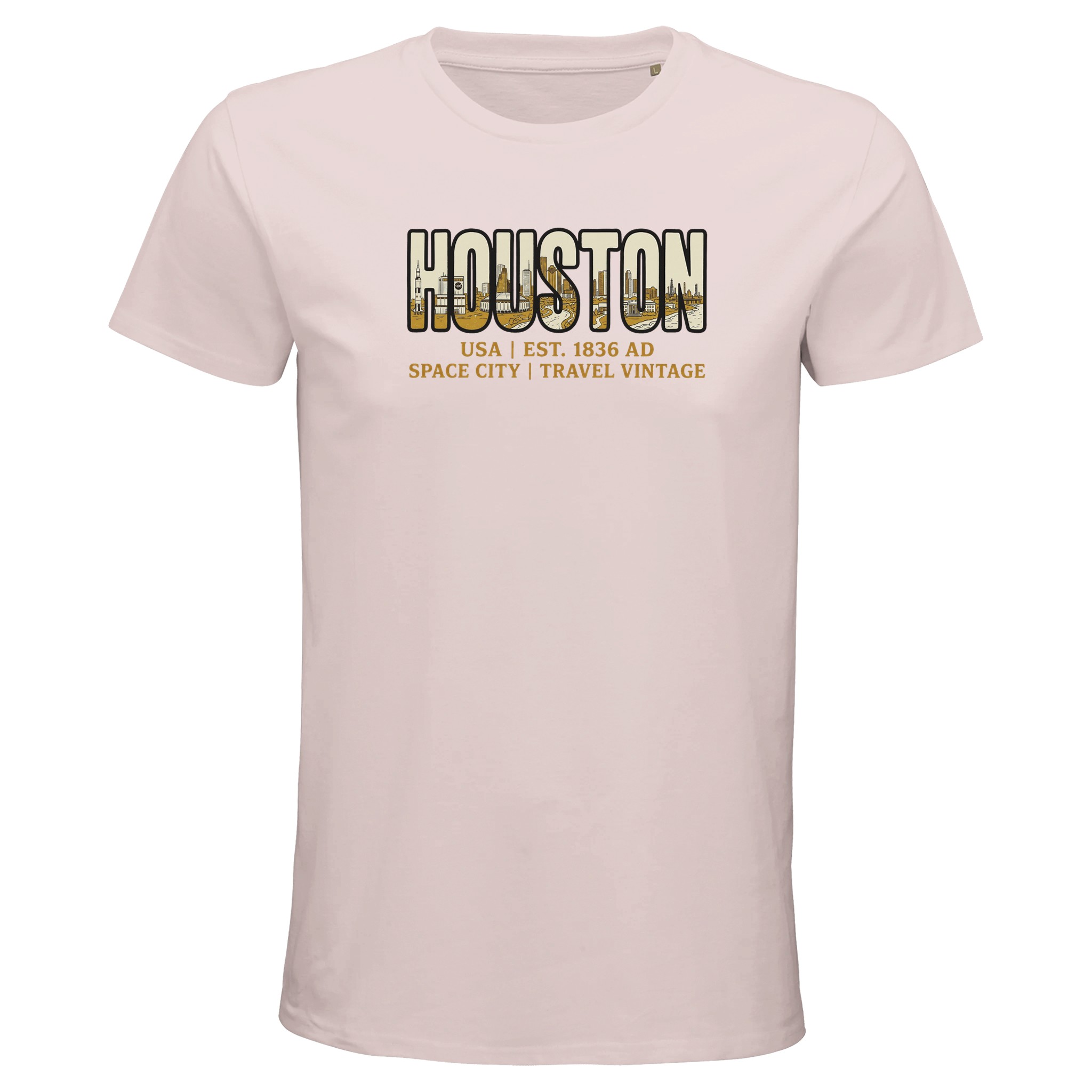 T-shirt Houston homme bio ajusté Space City T-shirt Houston homme bio ajusté Space City, coloris Pale Pink