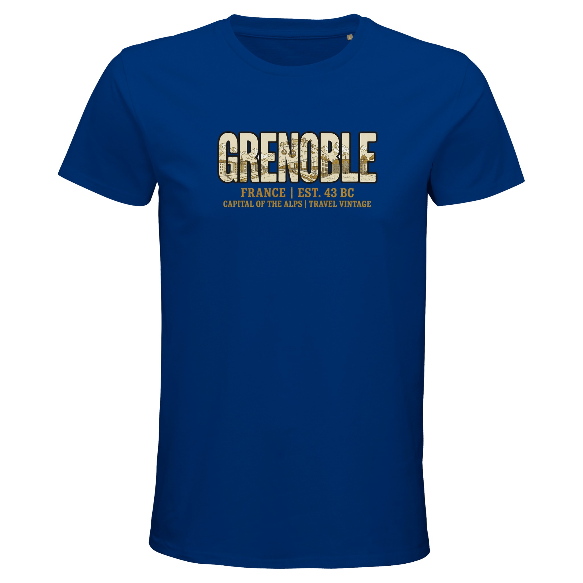 T-shirt Grenoble homme bio ajusté ville éco-responsable T-shirt Grenoble homme bio ajusté ville éco-responsable