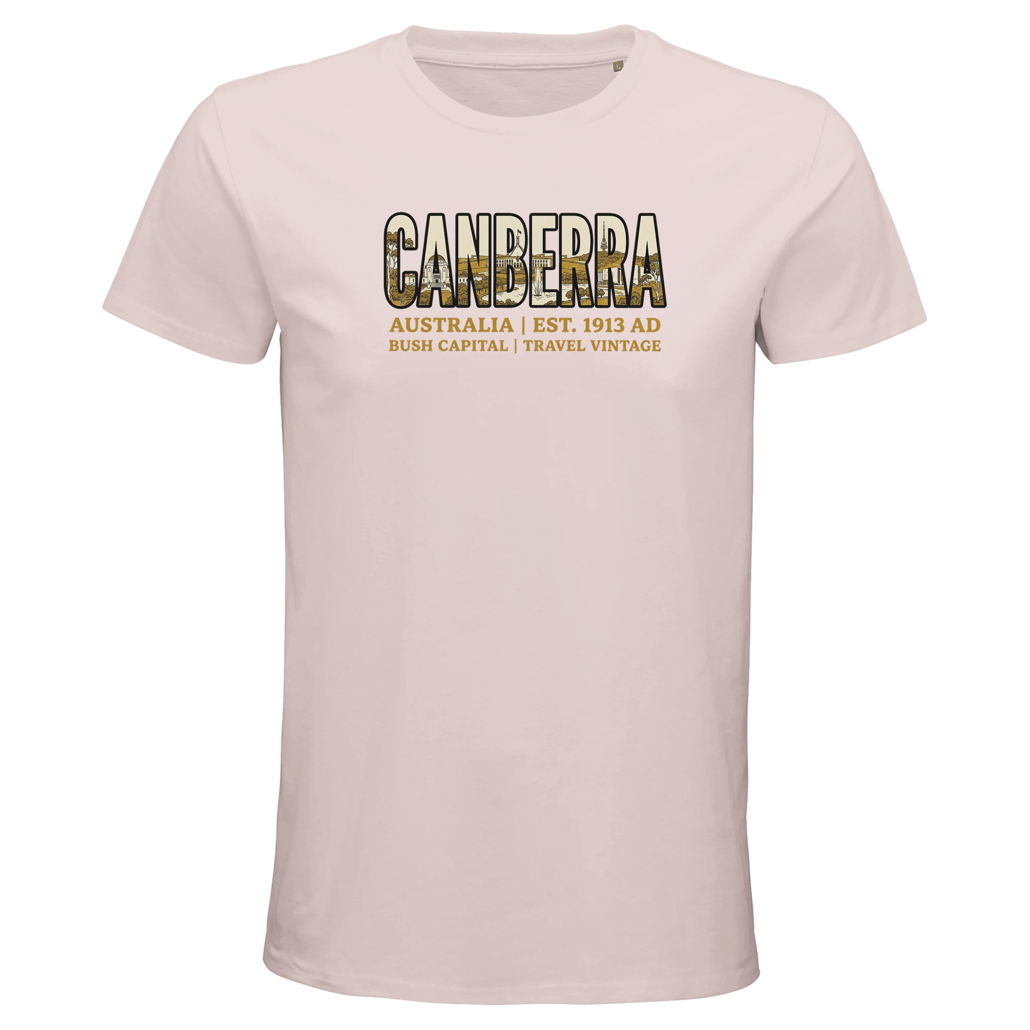 T-shirt Canberra homme bio ajusté T-shirt Canberra homme bio ajusté, coloris Pale Pink