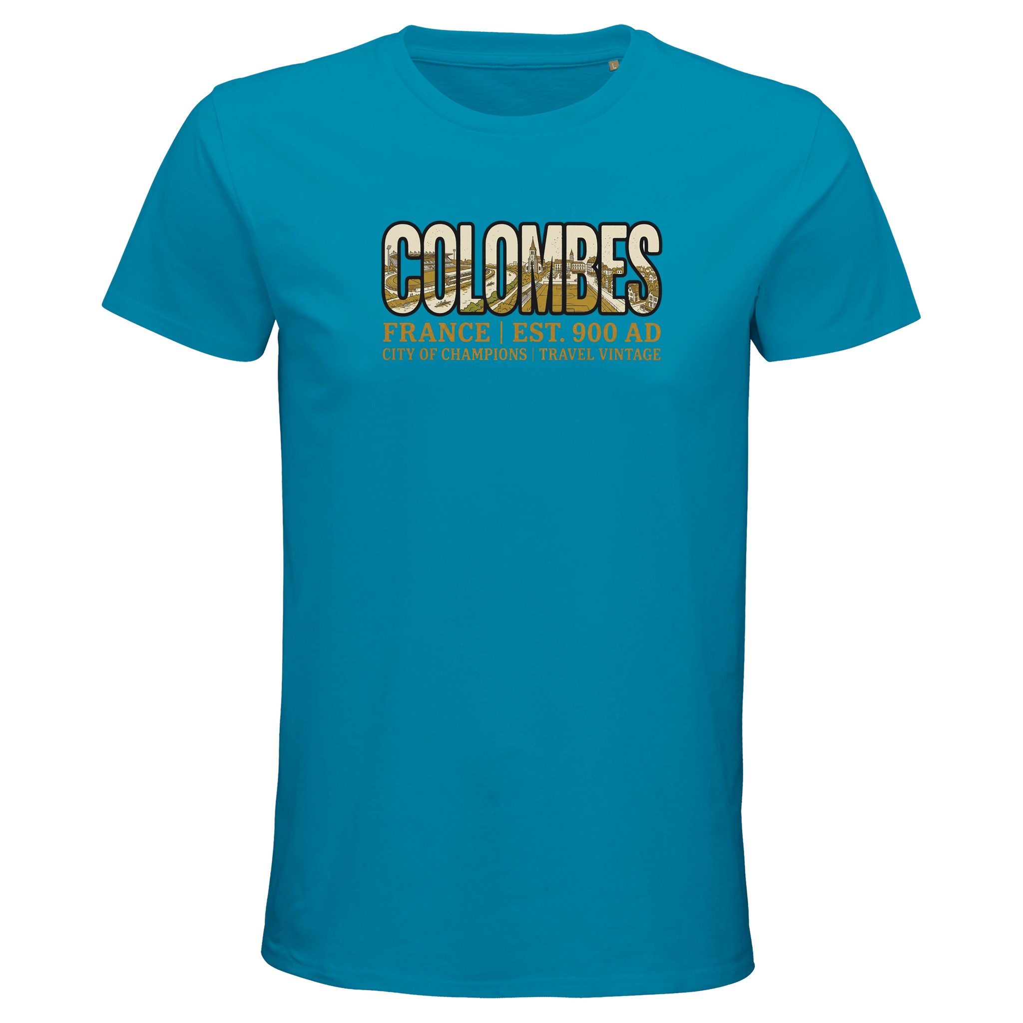 T-shirt Colombes homme bio ajusté ville France T-shirt Colombes homme bio ajusté ville France
