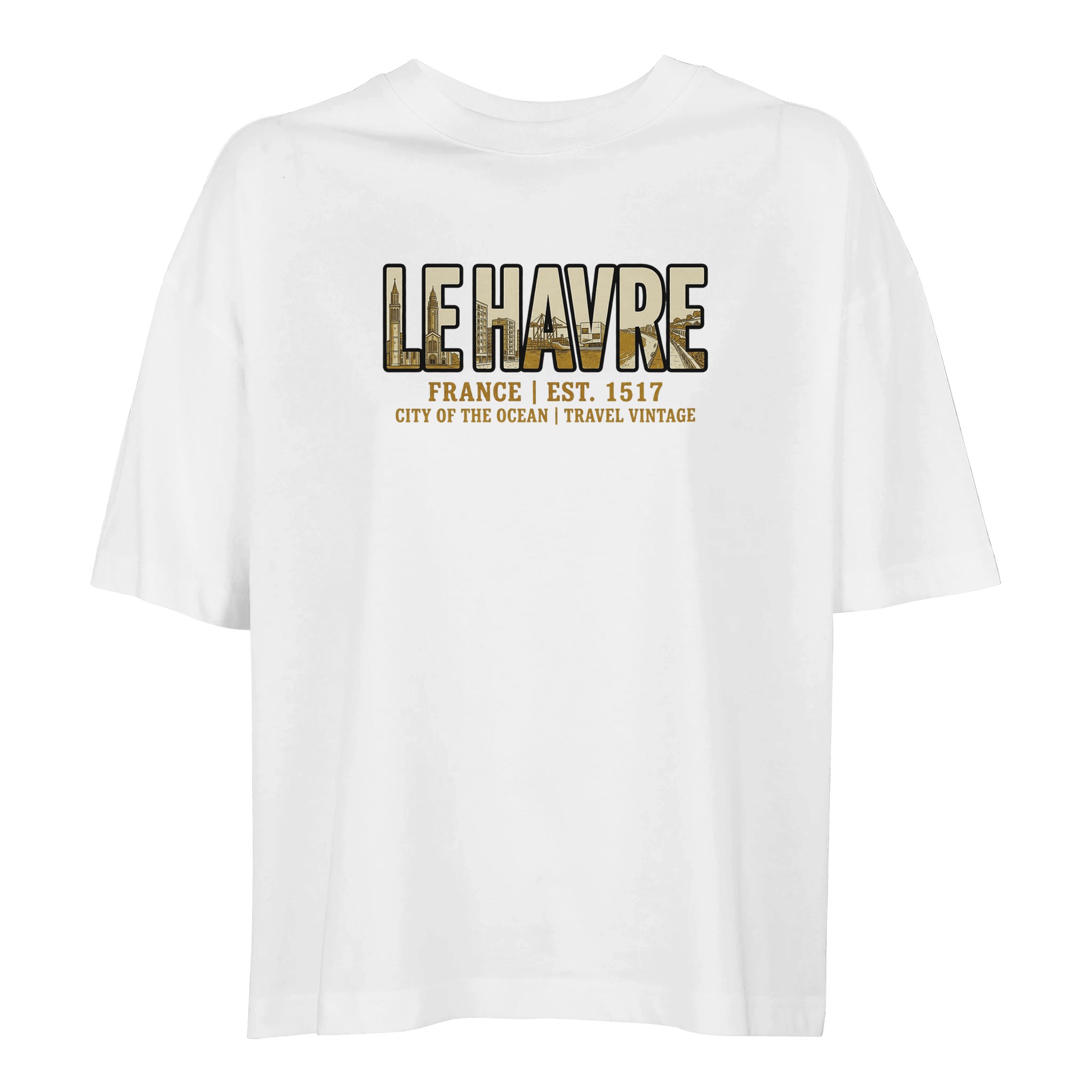 T-shirt Le Havre femme ample coton bio ville T-shirt Le Havre femme ample coton bio ville