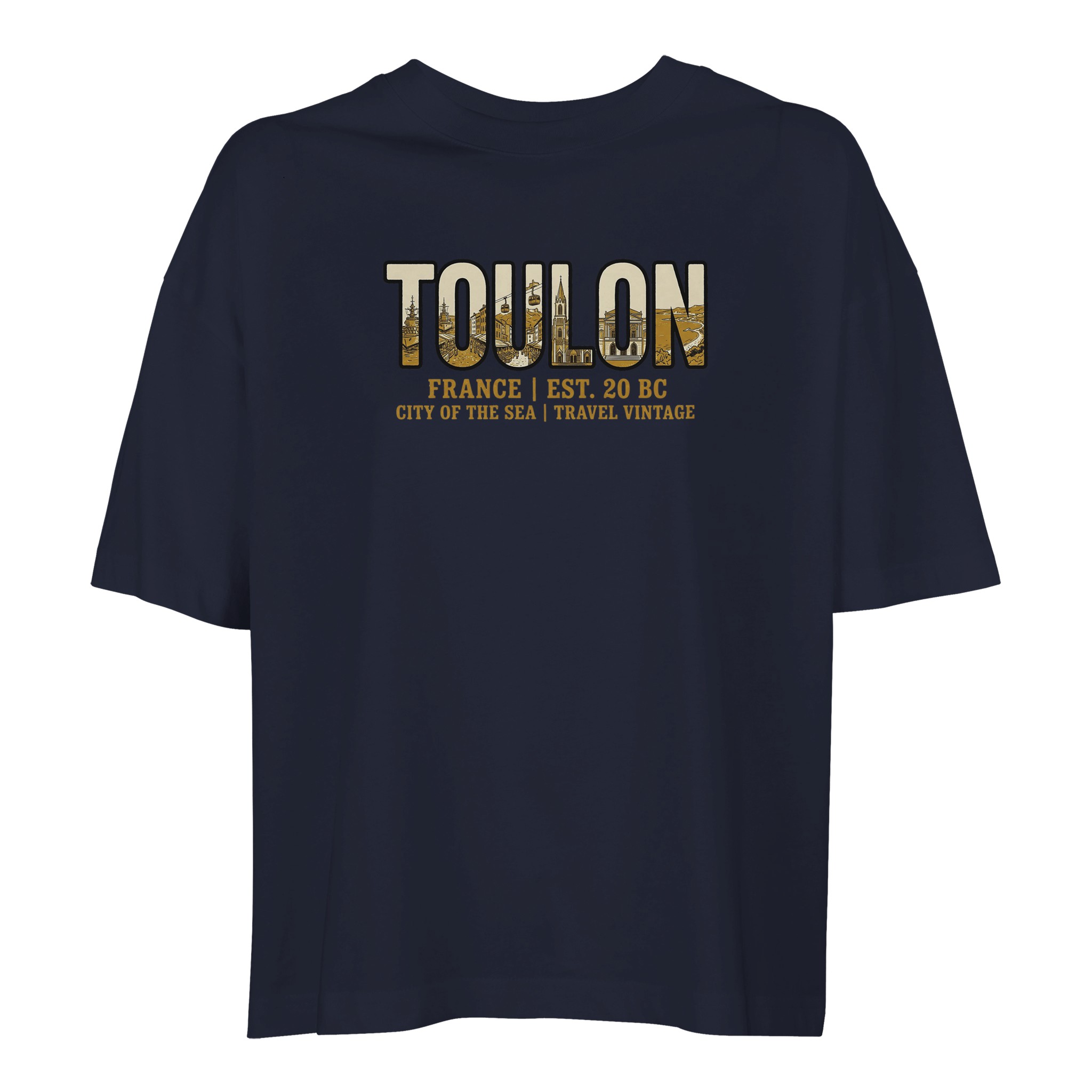 T-shirt Toulon femme ample coton bio ville T-shirt Toulon femme ample coton bio ville