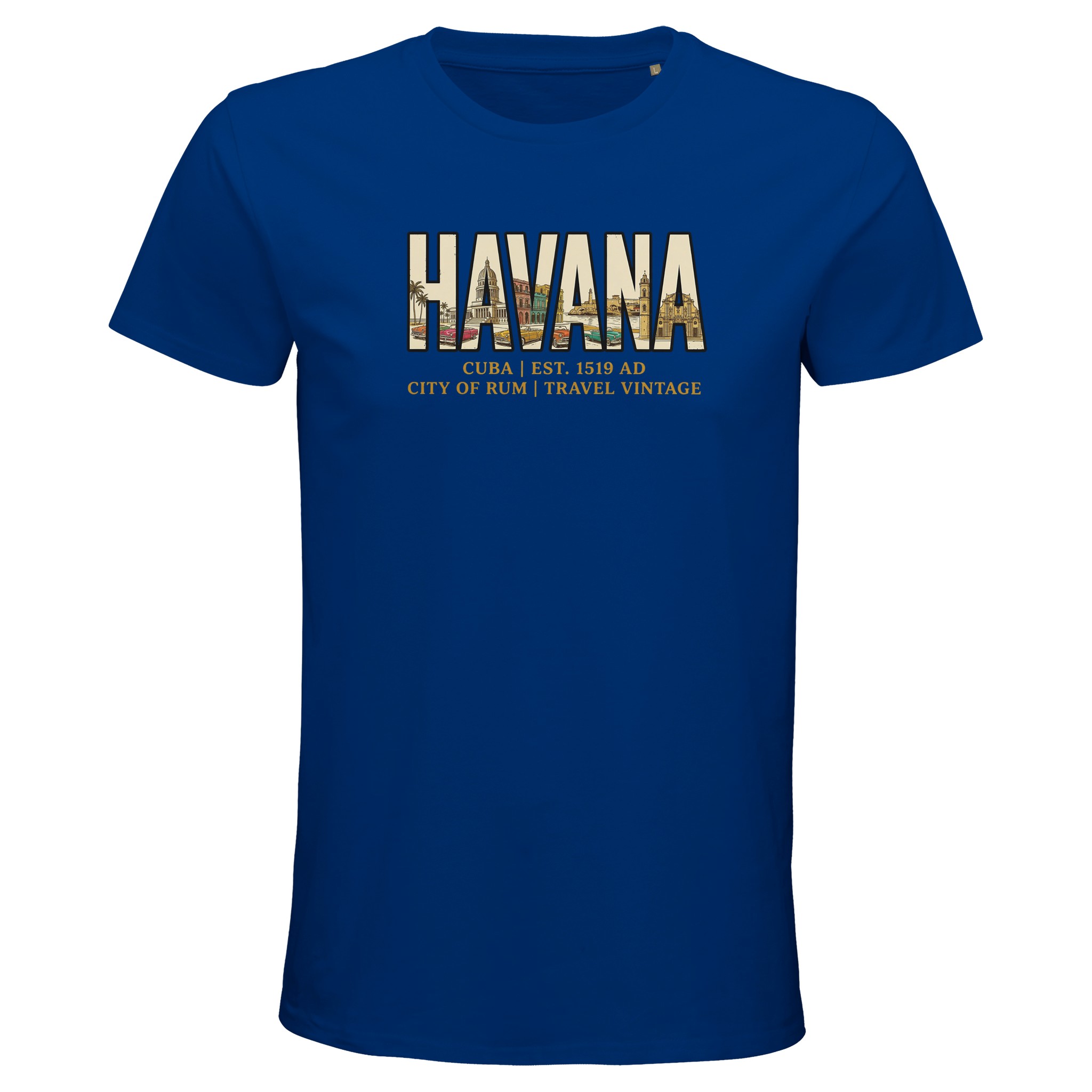 T-shirt La Havane homme bio ajusté T-shirt La Havane homme bio ajusté, coloris Royal Blue