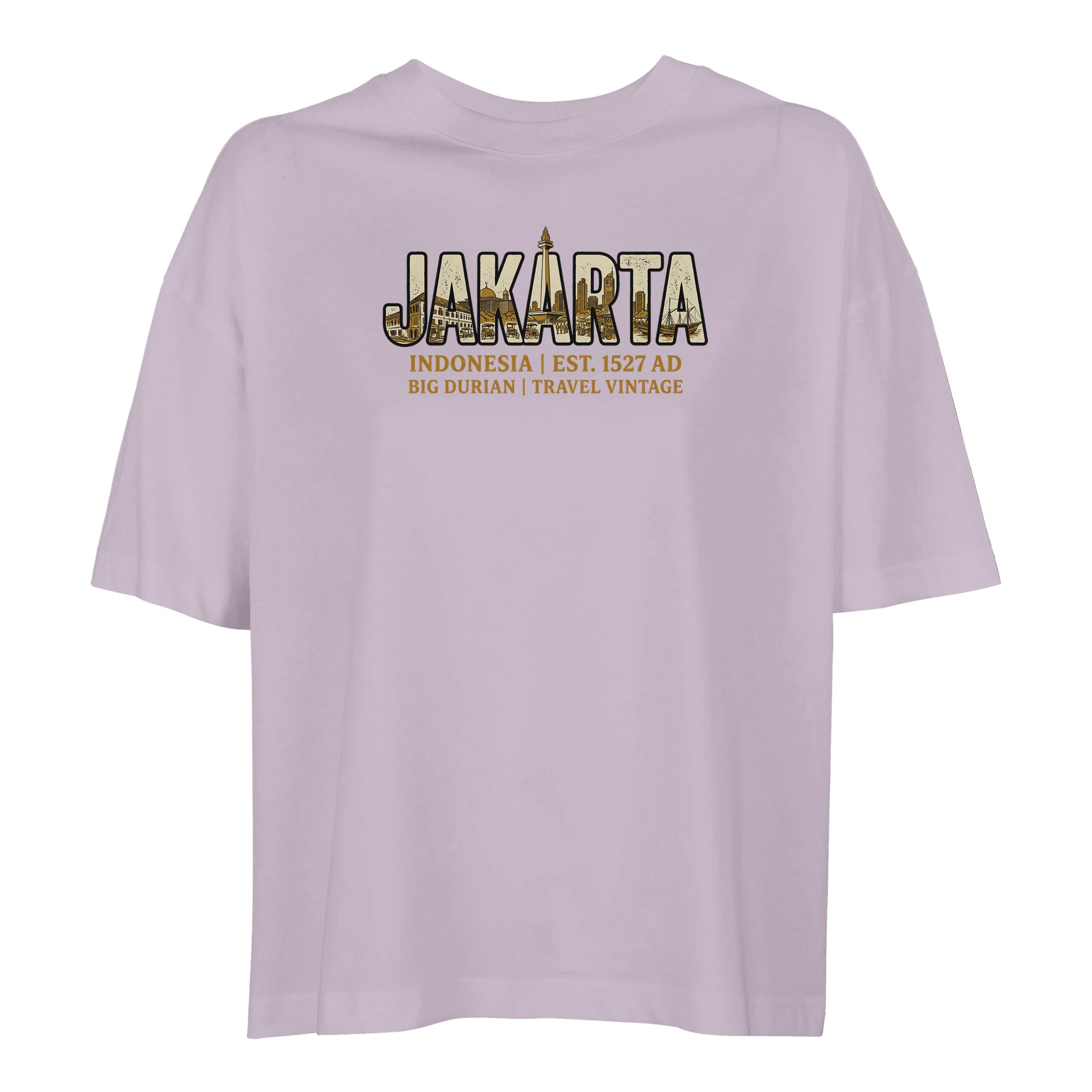 T-shirt Jakarta femme ample coton bio conversion T-shirt Jakarta femme ample coton bio conversion, coloris lilak