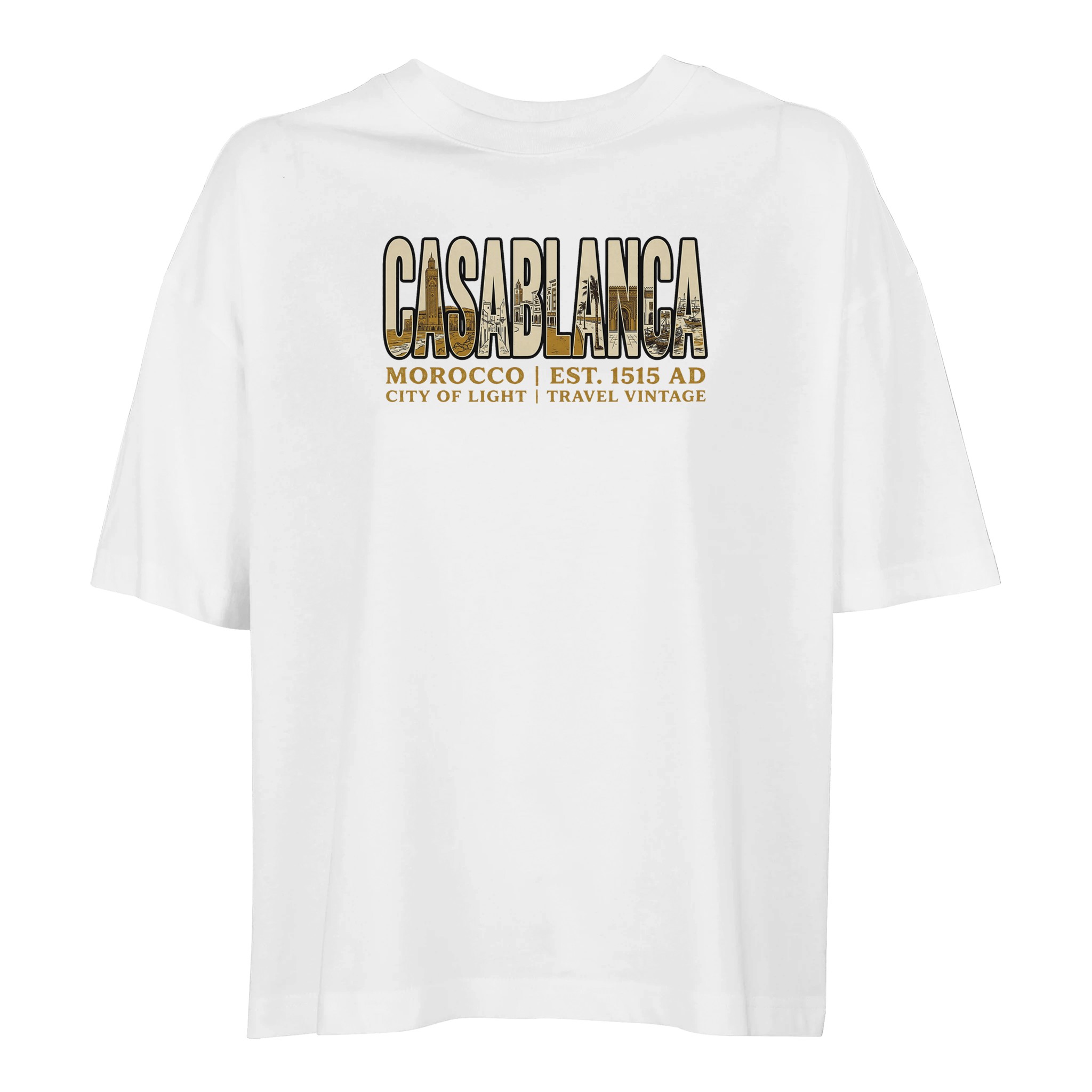 T-shirt Casablanca femme ample coton bio T-shirt Casablanca femme ample coton bio