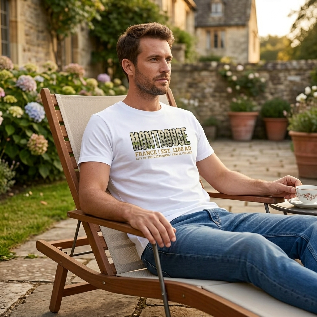T-shirt blanc Montrouge homme Bio