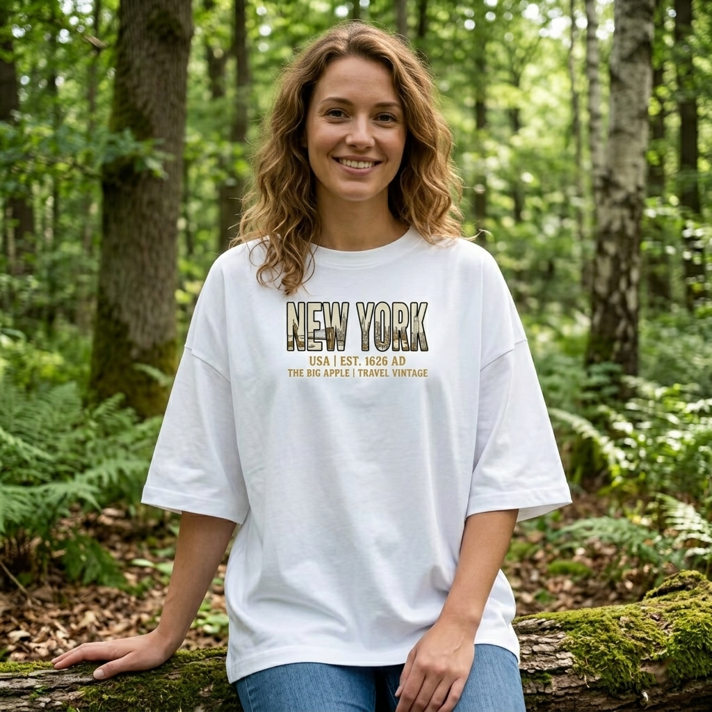 T-shirt new york femme Bio