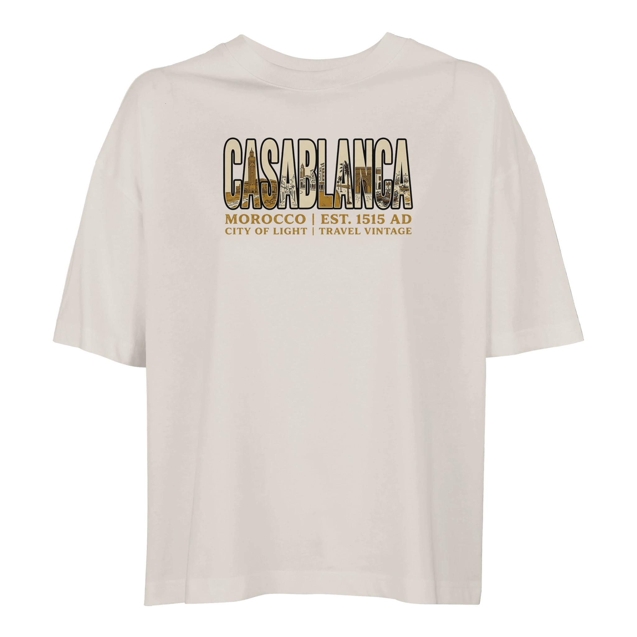 T-shirt Casablanca femme ample coton bio T-shirt Casablanca femme ample coton bio