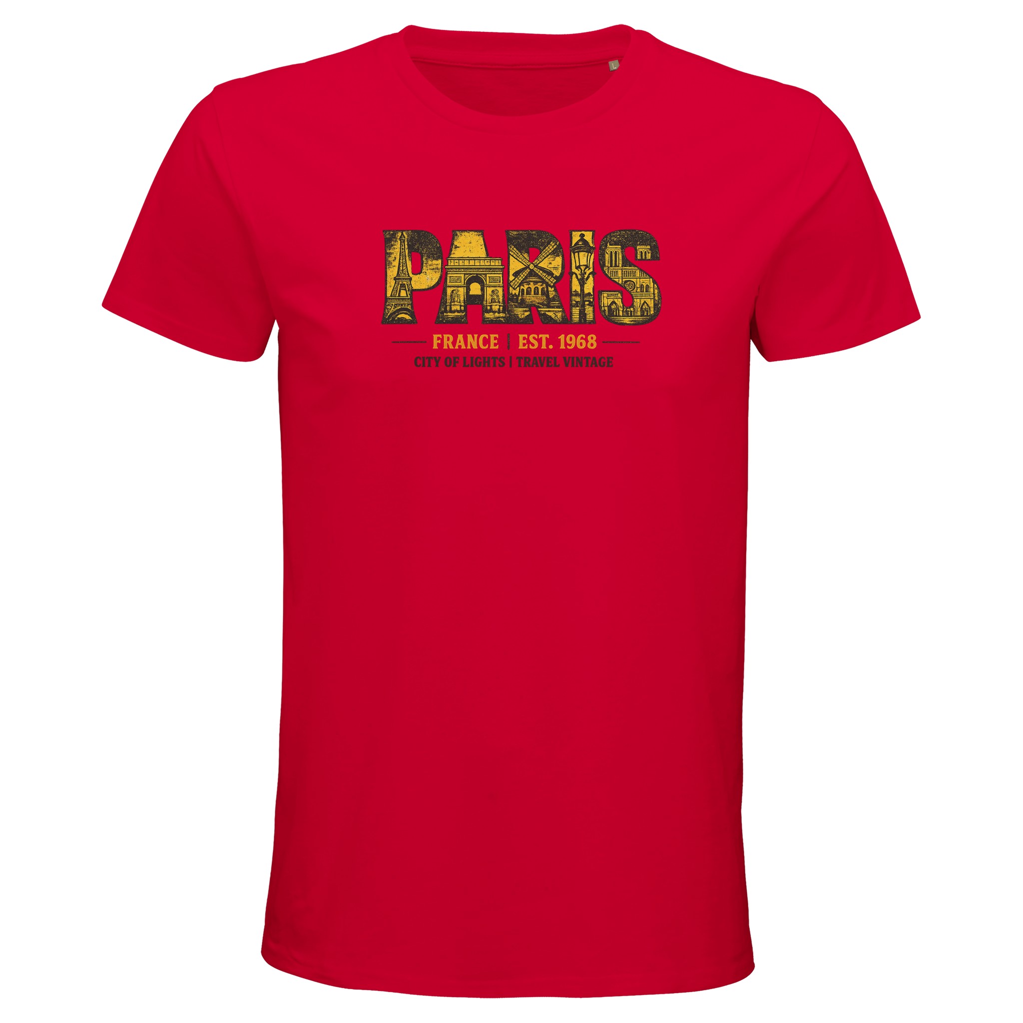 T-shirt Paris homme bio ajusté ville lumière T-shirt Paris homme bio ajusté ville lumière