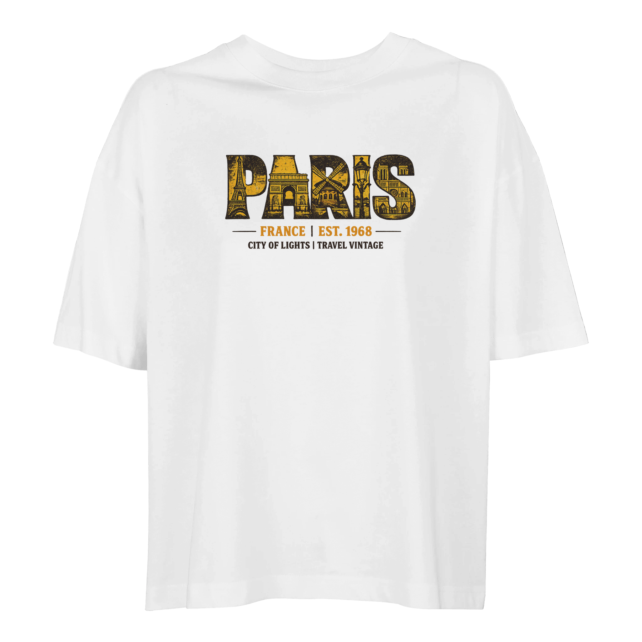 T-shirt Paris femme ample coton bio en conversion T-shirt Paris femme ample coton bio en conversion